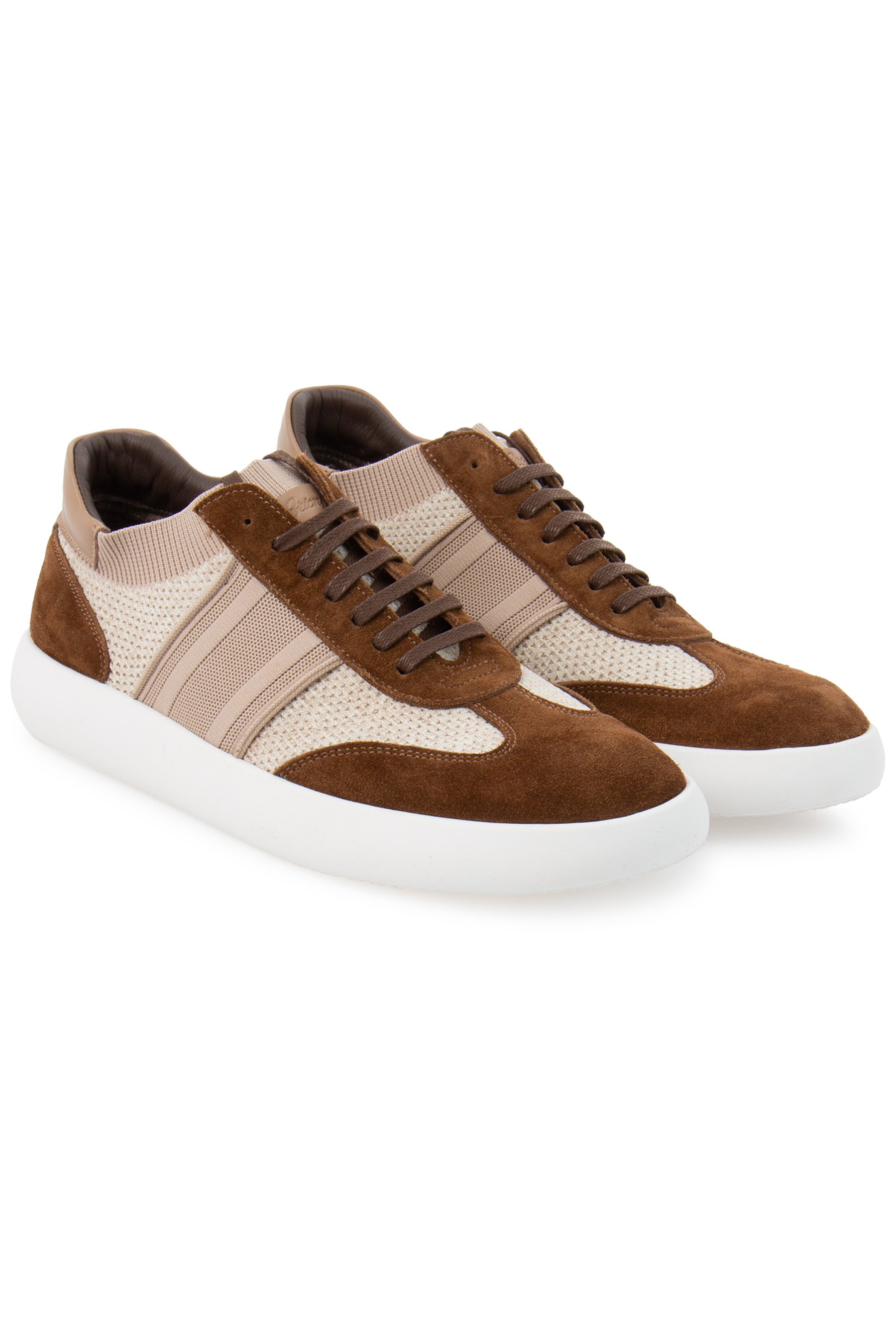 BRIONI Leather & Knit Fabric Sneakers BRIONI Leather & Knit Fabric Sneakers