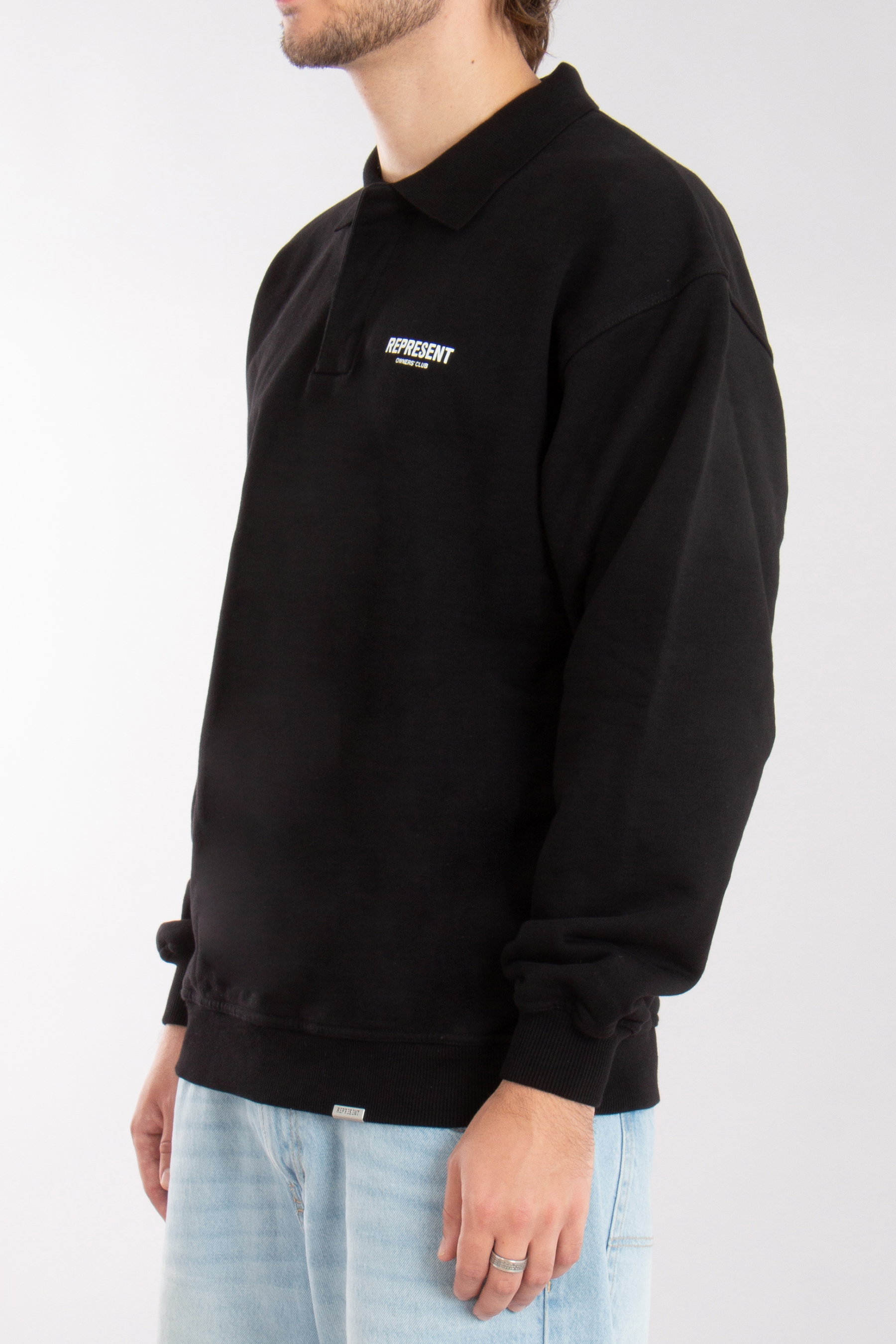 REPRESENT Owners Club Cotton Polo Sweatshirt REPRESENT Owners Club Cotton Polo Sweatshirt
