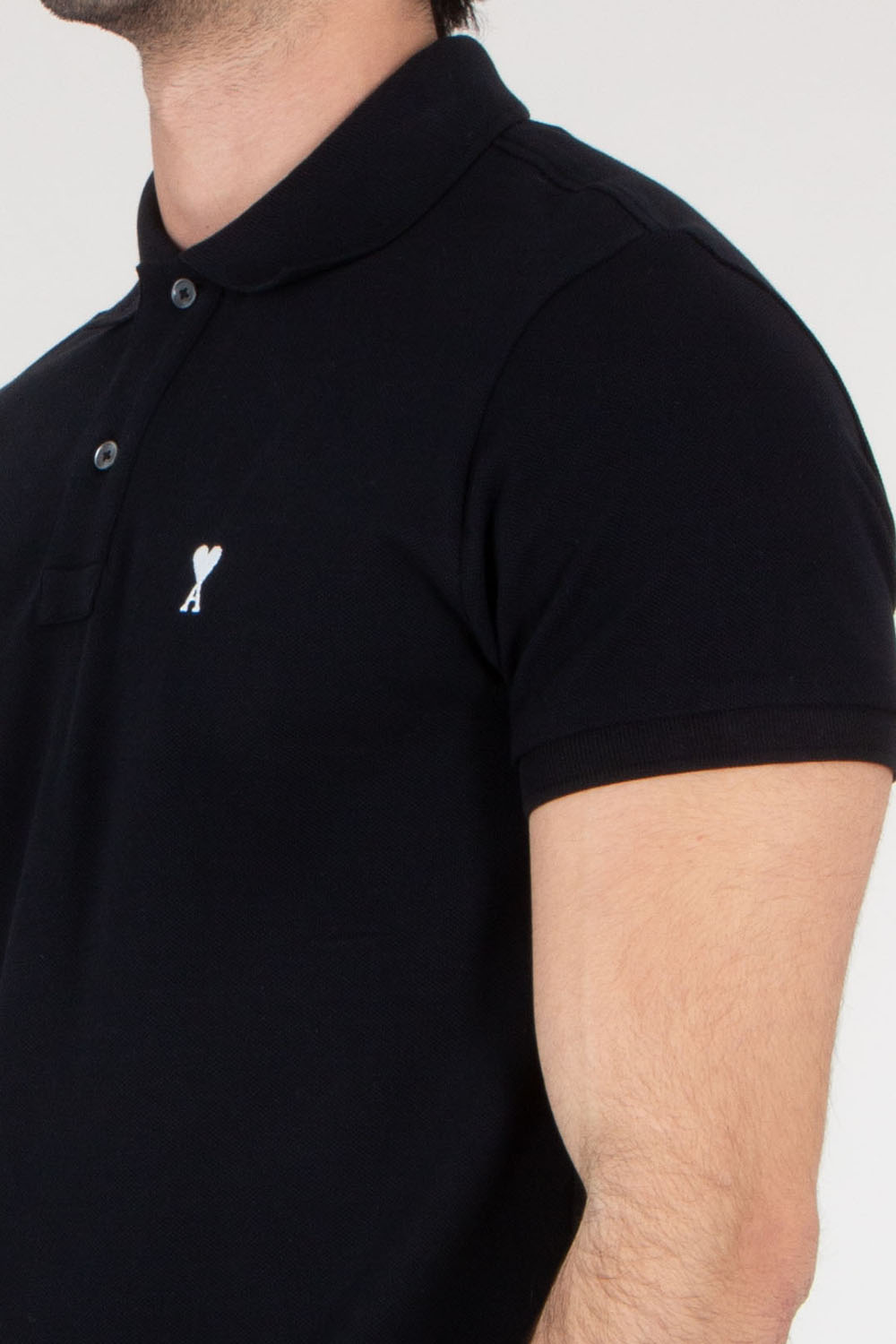 AMI PARIS Regular Fit Cotton Polo Shirt