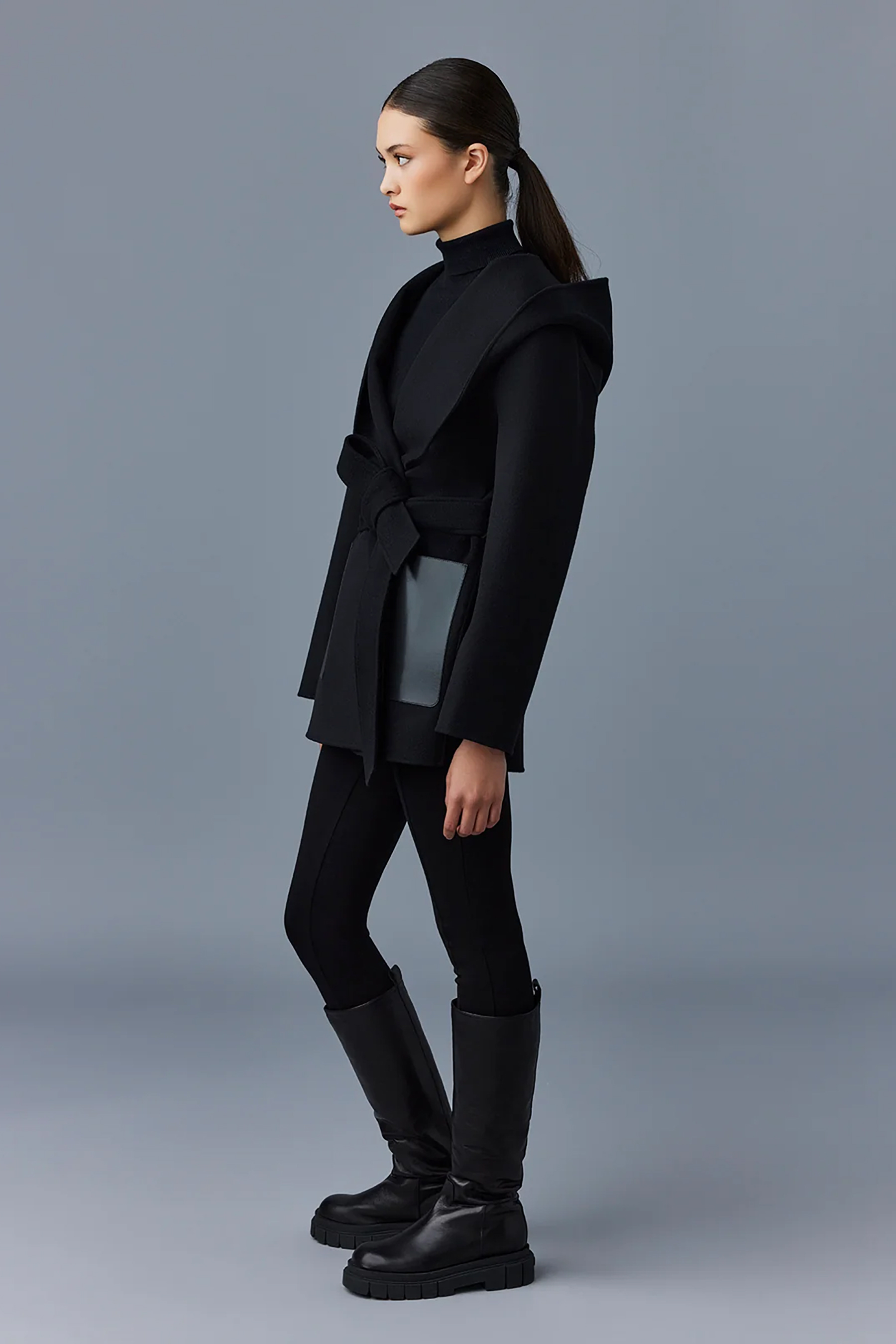 MACKAGE Double-Face Wool Wrap Coat Azra MACKAGE Double-Face Wool Wrap Coat Azra