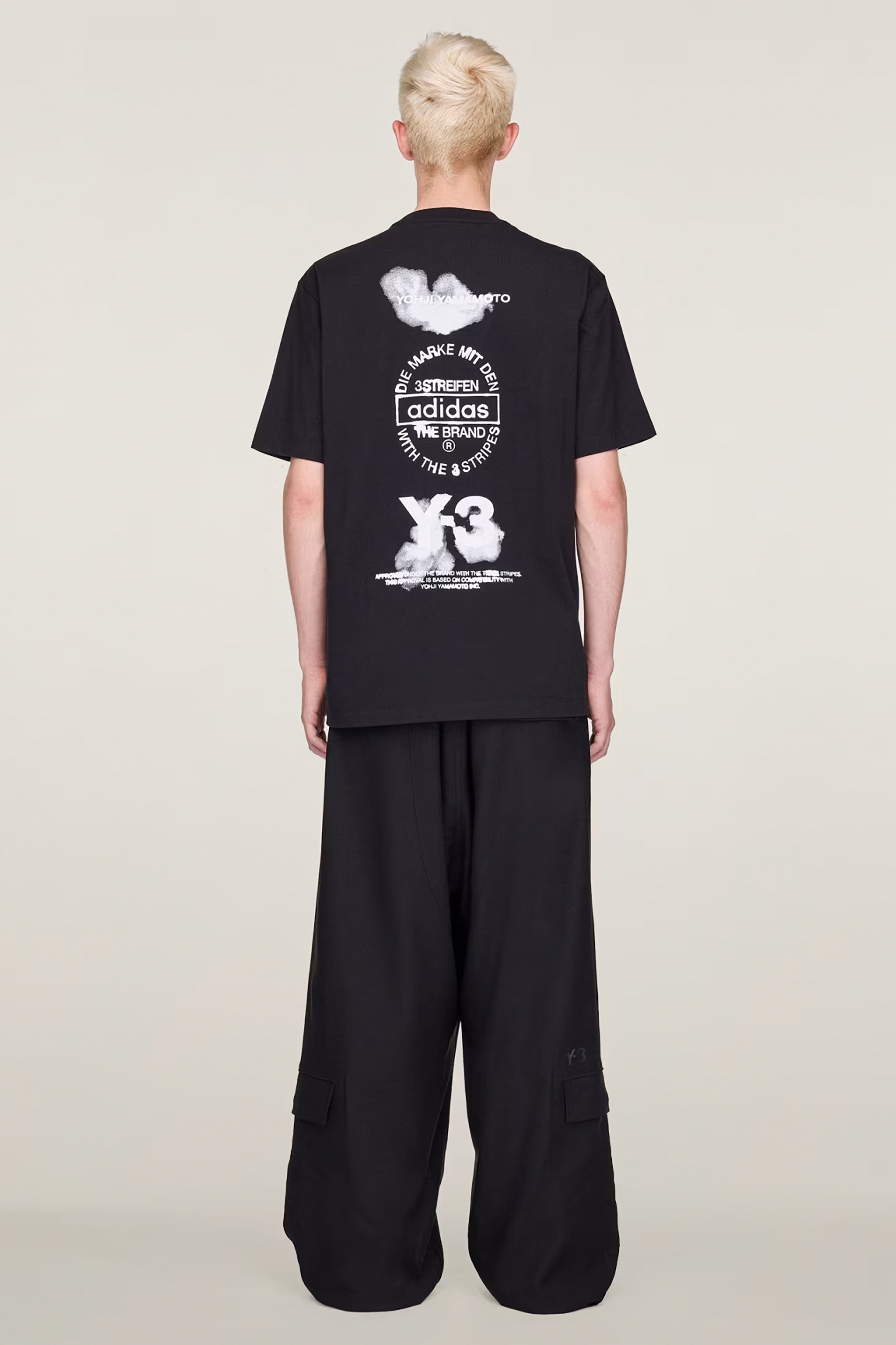 Y-3 Regular Fit Graphic Print Cotton Jersey T-Shirt Bekleidung, T-shirt, Hosen, Hemd, Person