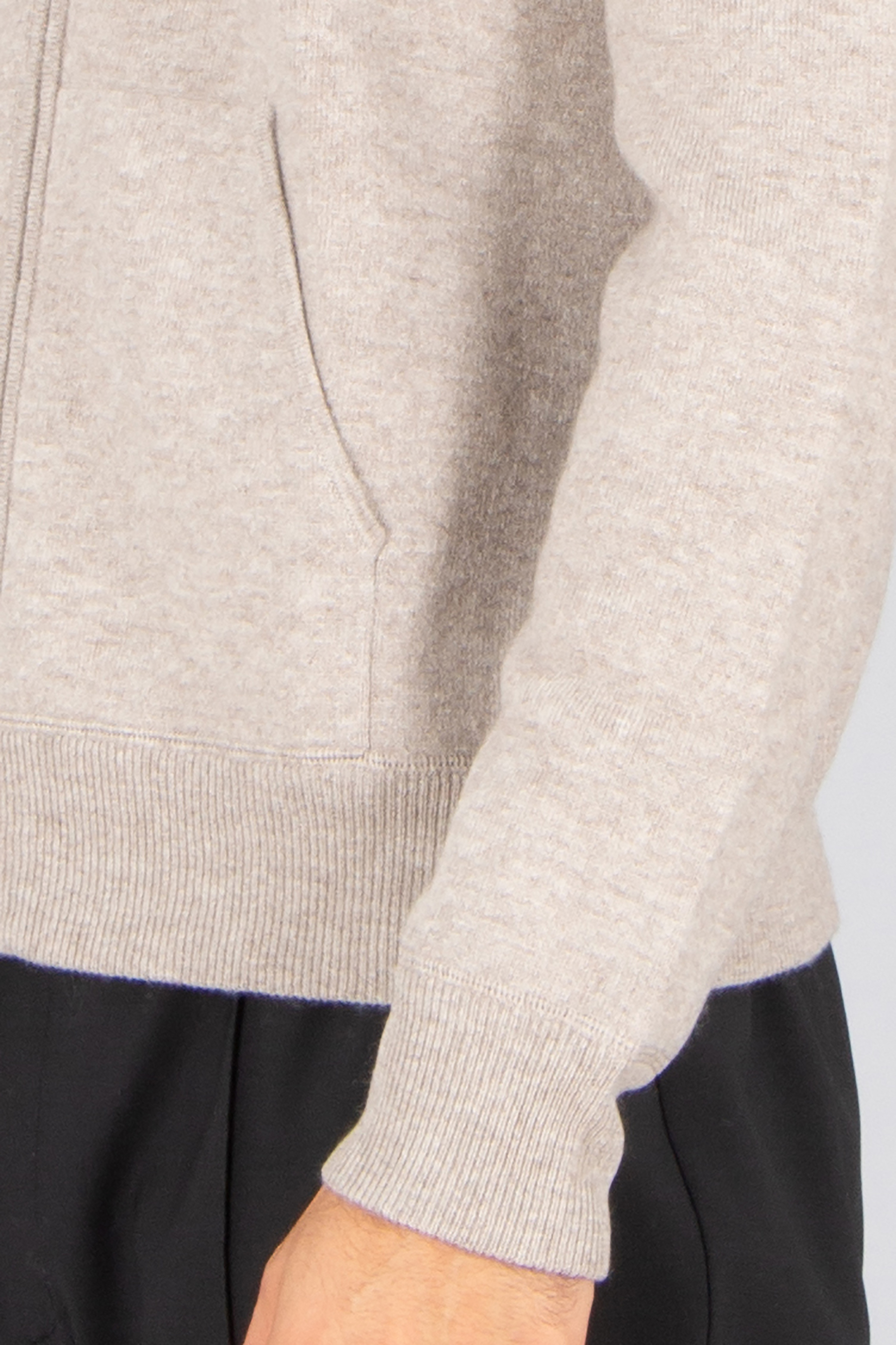 ALLUDE Regular Fit Ribbed Virgin Wool-Cashmere Blend Knit Hoodie Langarm, Ärmel, Strickwaren, Pullover, Sweatshirt