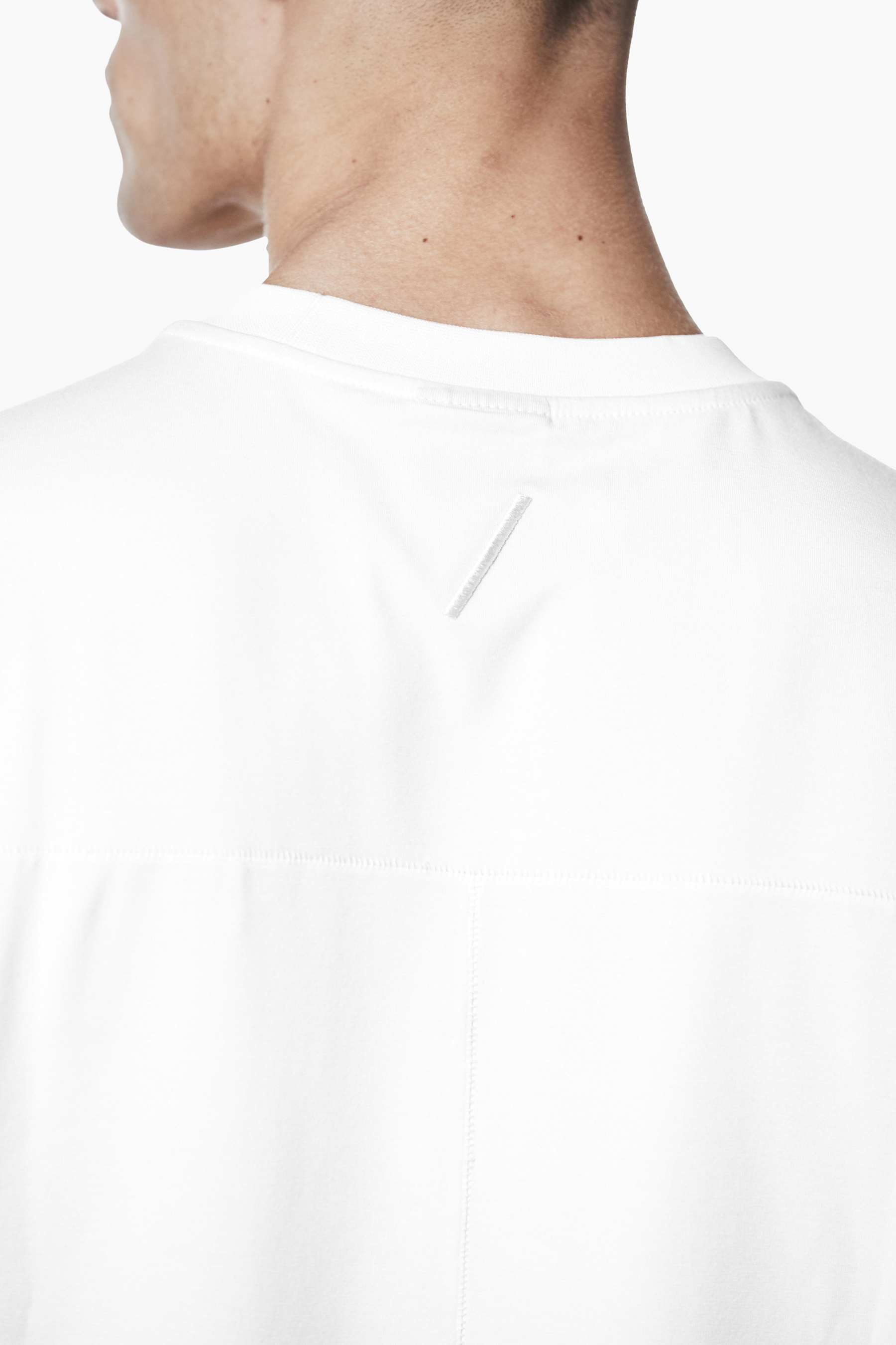 THOM KROM Oversized Fit Cotton-Modal Stretch Jersey T-Shirt Hals, Person, Laborkittel, Langarm, T-shirt