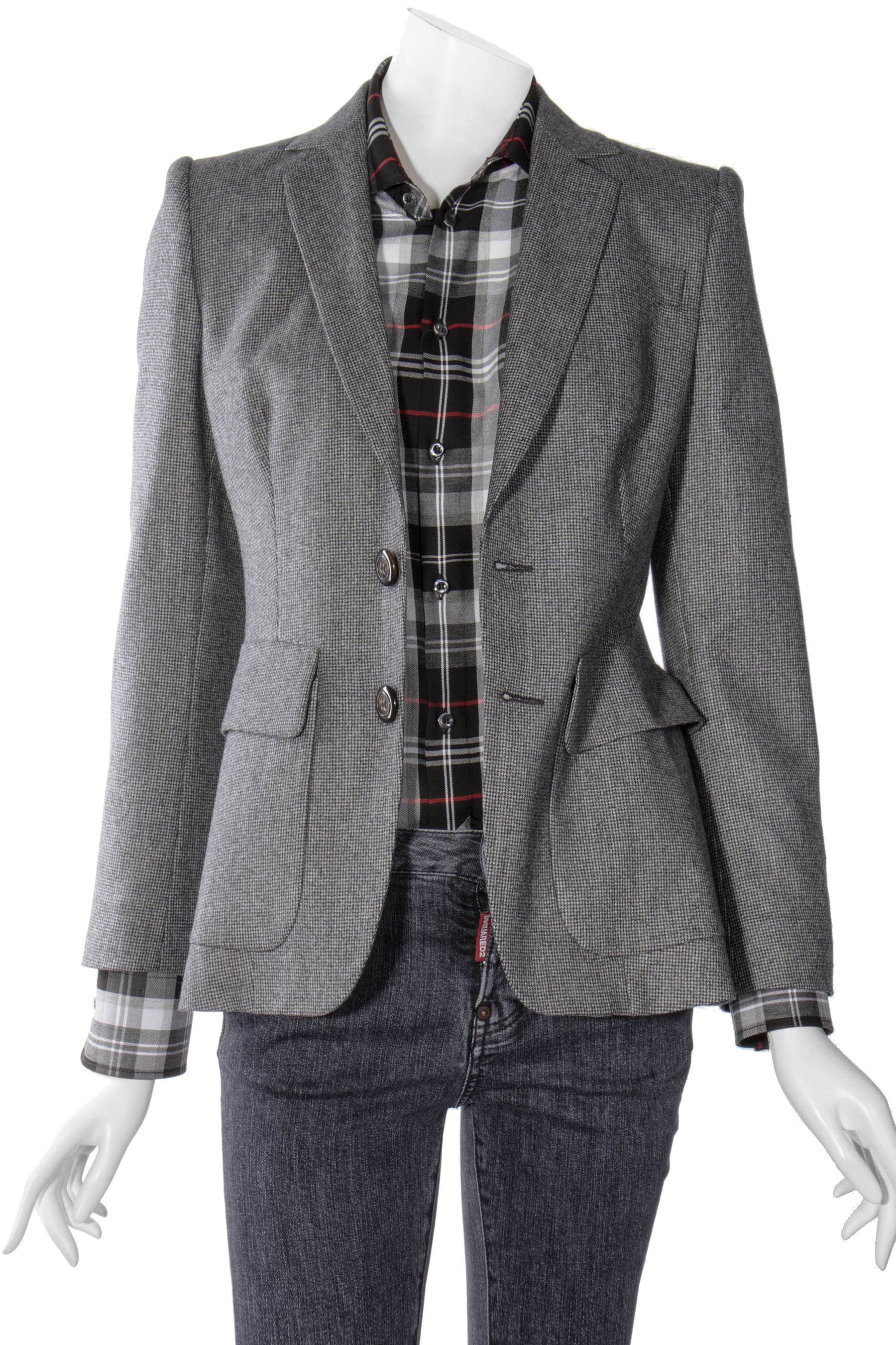DSQUARED2 Houndstooth Wool Blazer