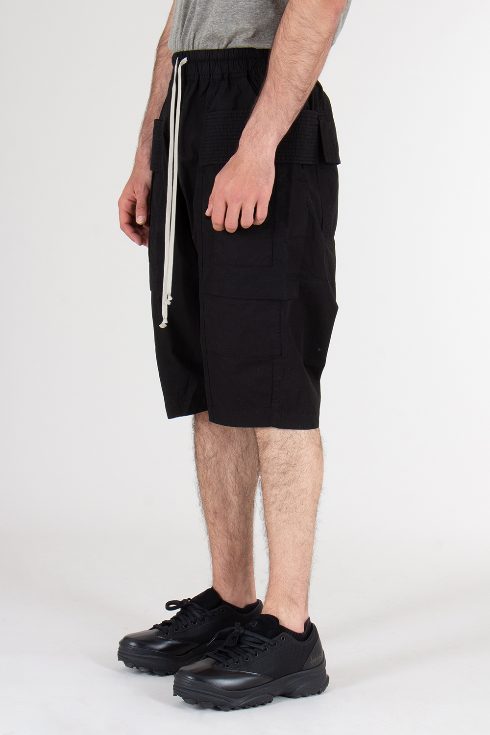 RICK OWENS DRKSHDW Loose Fit Organic Cotton Ripstrip Creatch Cargo Pods