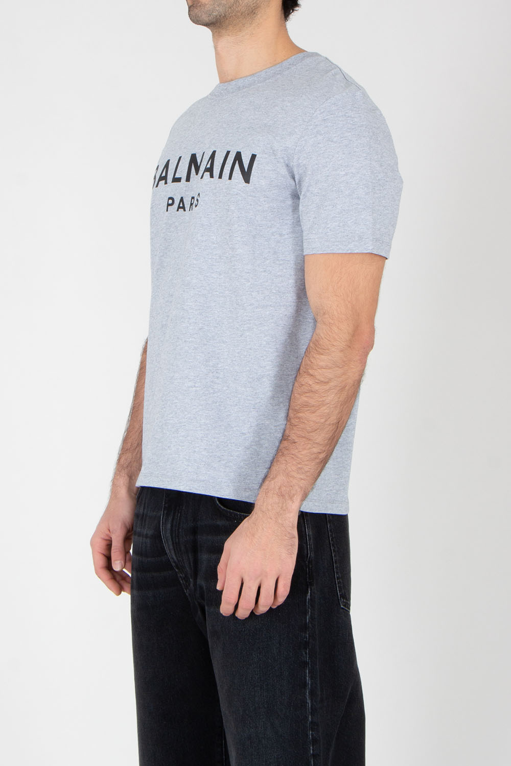 BALMAIN Regular Fit Logo Print Organic Cotton Jersey T-Shirt