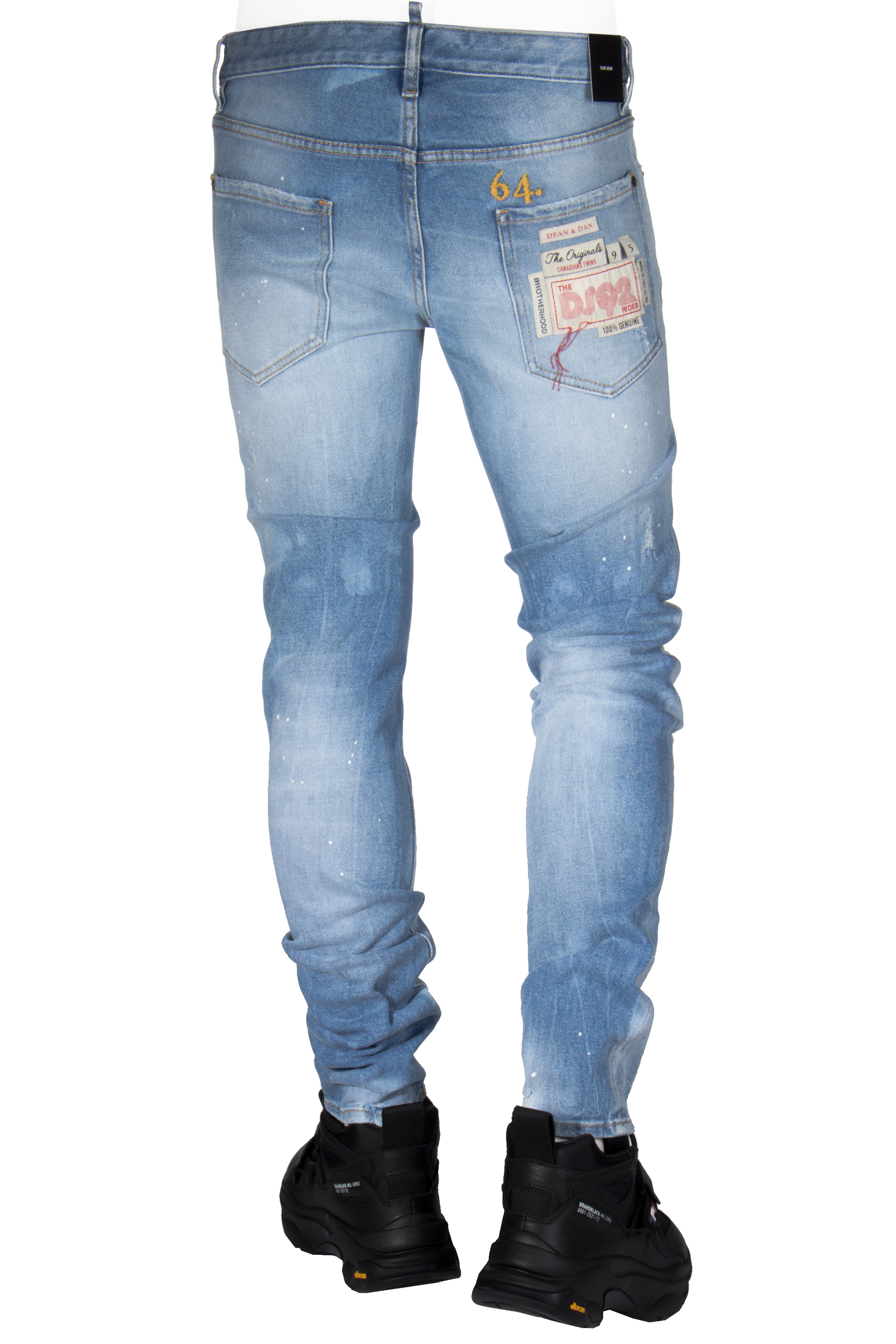 DSQUARED2 Slim Jeans Light Blue Holes DSQUARED2 Slim Jeans Light Blue Holes