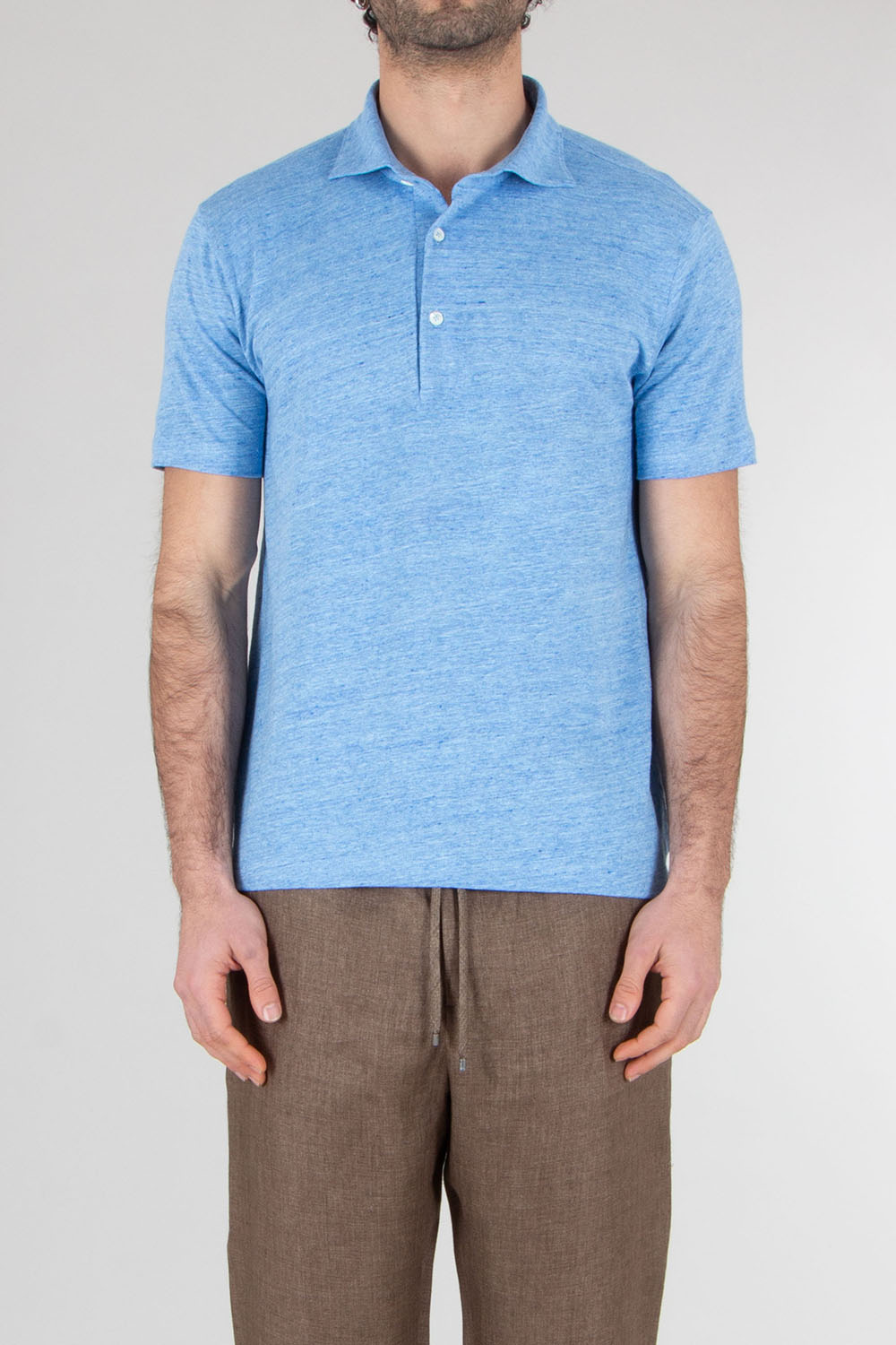 STEFAN BRANDT Regular Fit Linen Stretch Jersey Polo Shirt Laurin