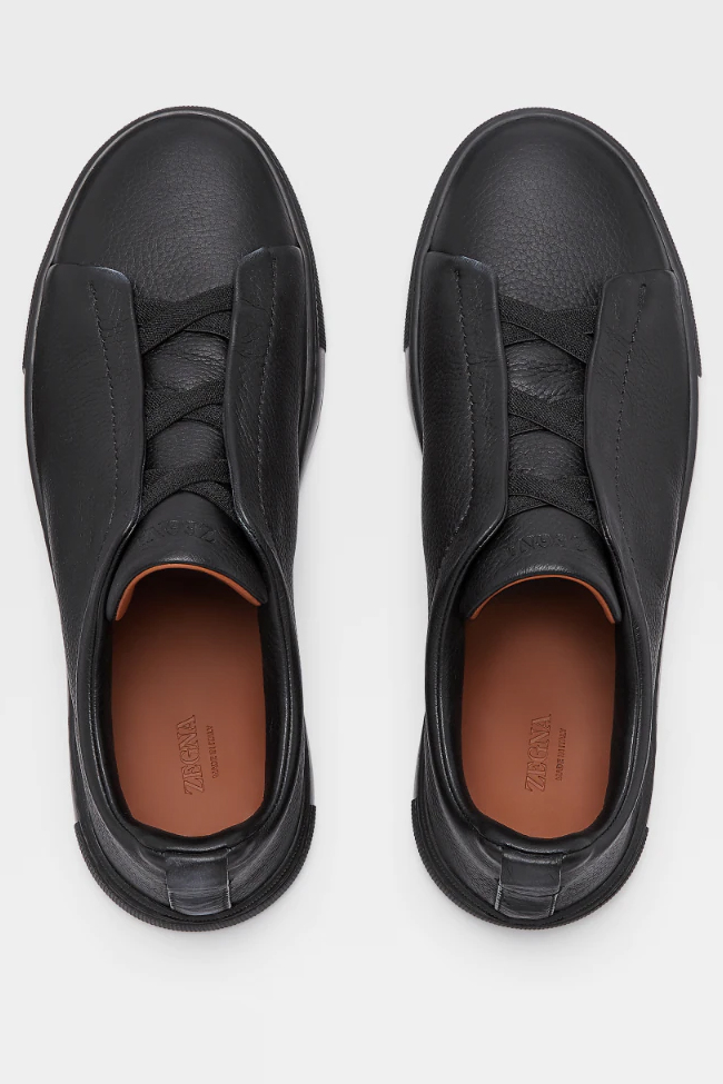 ZEGNA Leather Sneakers Triple Stitch ZEGNA Leather Sneakers Triple Stitch
