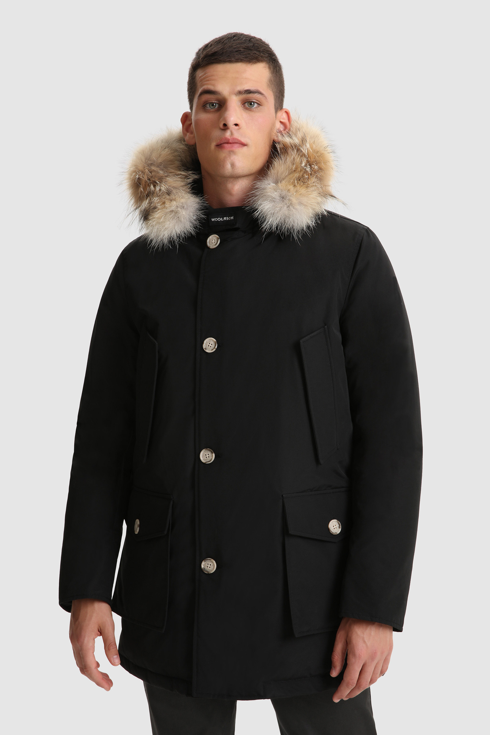 WOOLRICH Ramar Cloth Arctic Fur Parka XXL WOOU0482MRUT0001BLK XXL