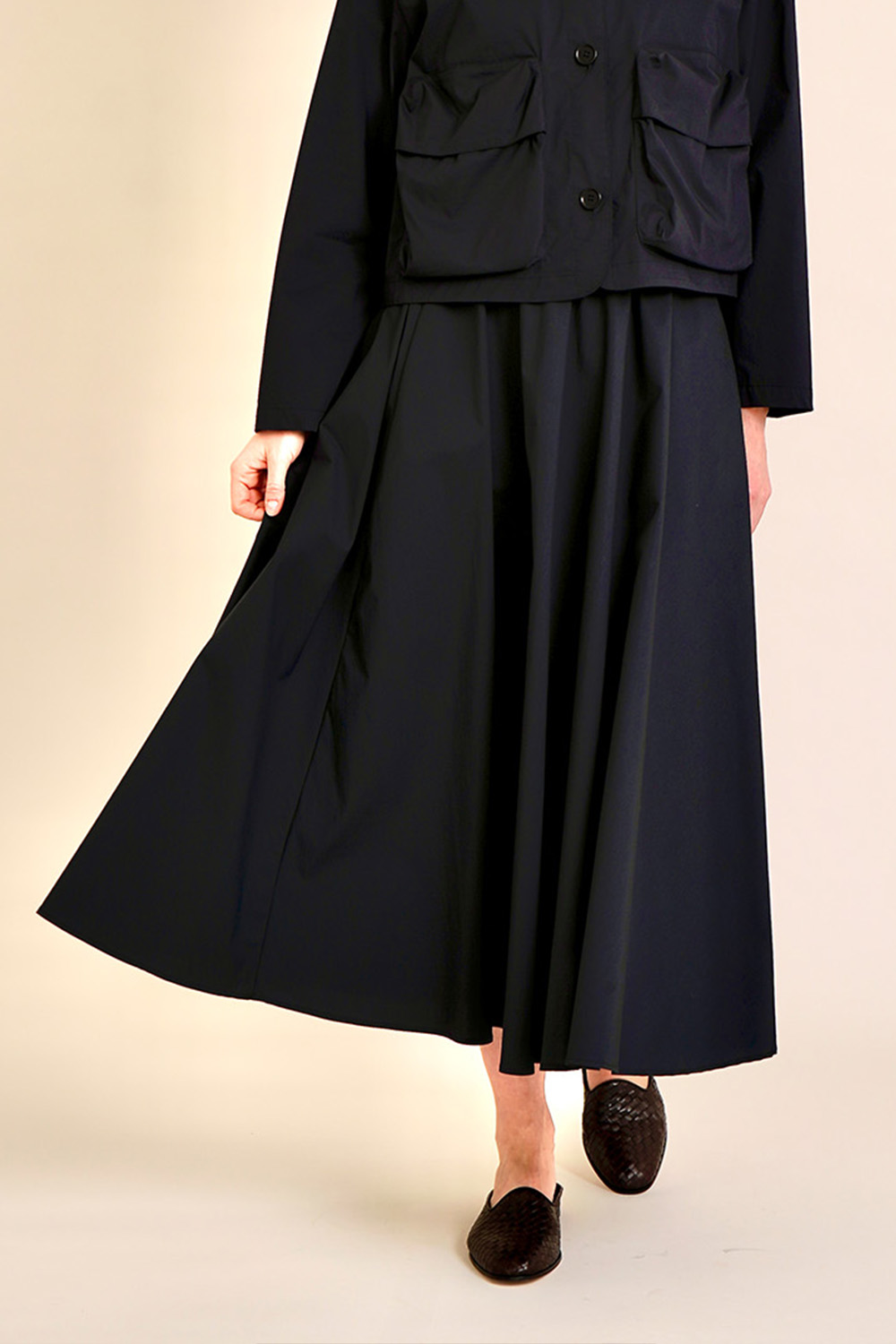 ASPESI Long Gathered Skirt
