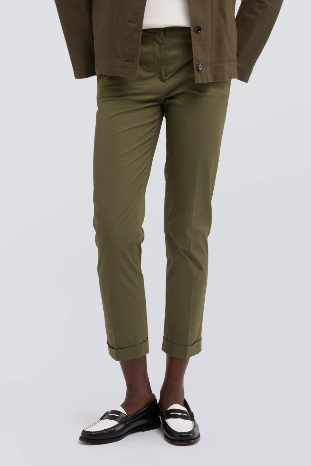 ASPESI Slim Fit Cotton Stretch Twill Pants