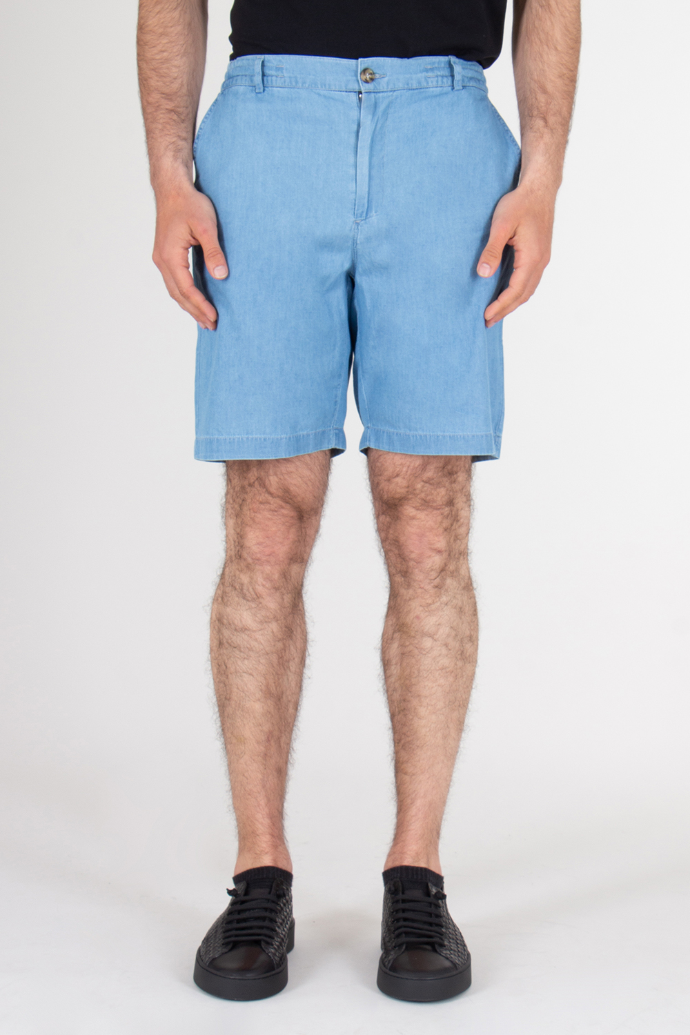 MC2 SAINT BARTH Regular Fit Denim Effect Cotton Shorts