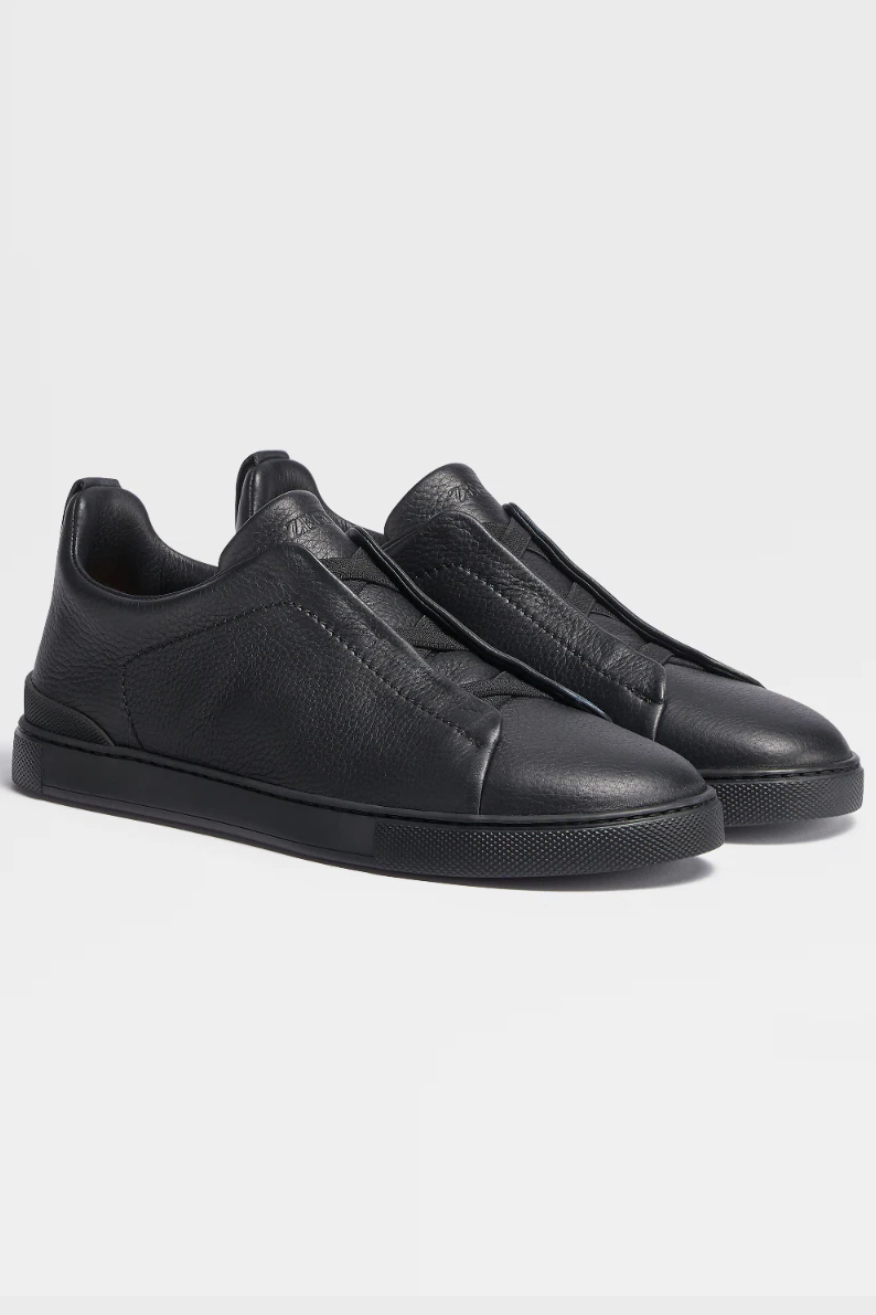 ZEGNA Leather Sneakers Triple Stitch ZEGNA Leather Sneakers Triple Stitch