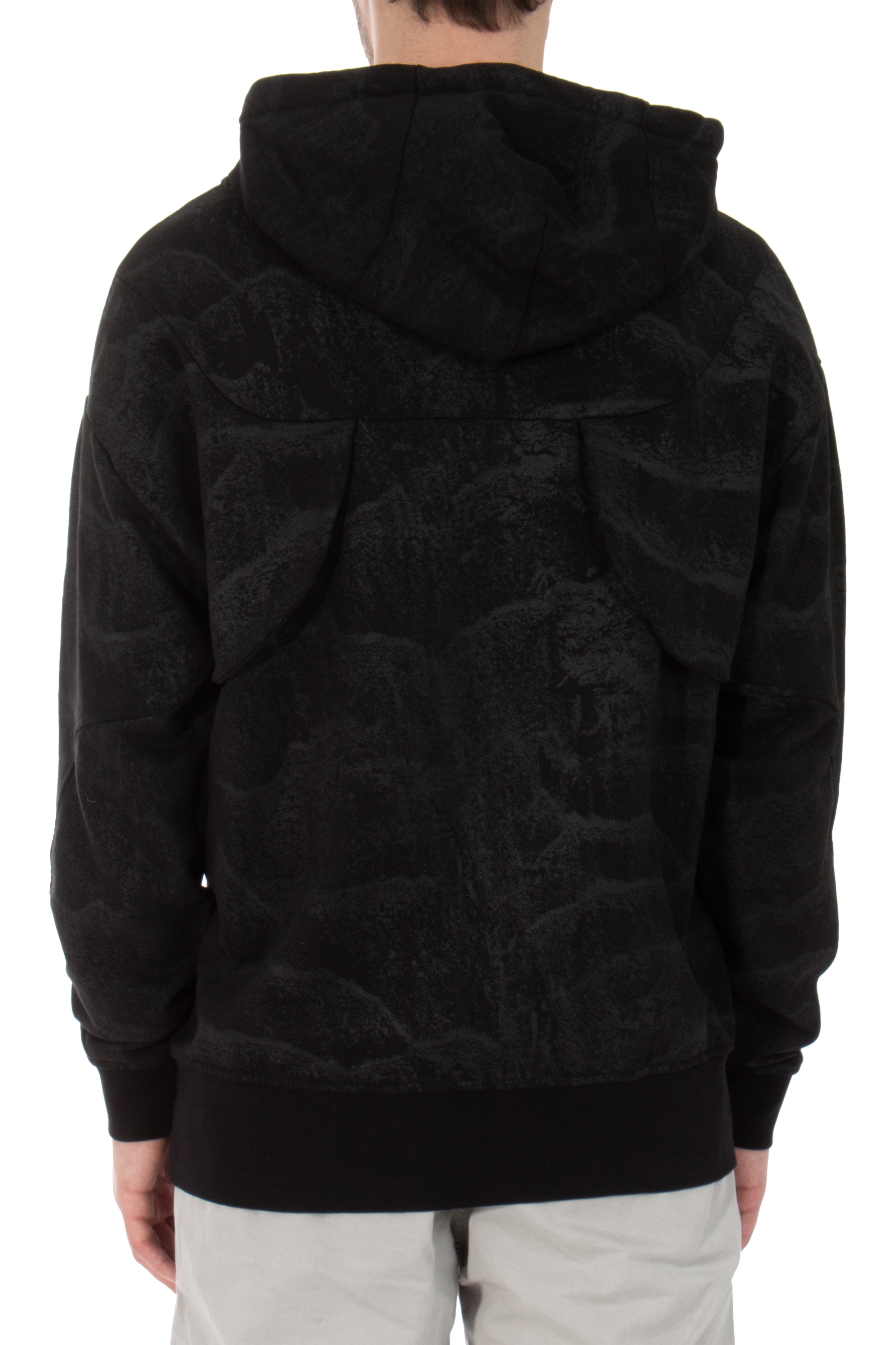 RE:VOLVER ATELIER Black Sand Print Cotton Hoodie RE:VOLVER ATELIER Black Sand Print Cotton Hoodie