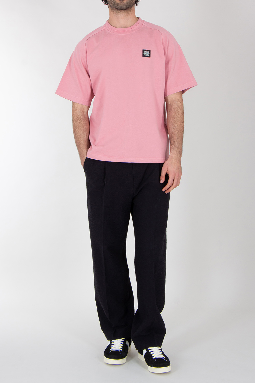 STONE ISLAND Relaxed Fit Short Sleeved Sweatshirt