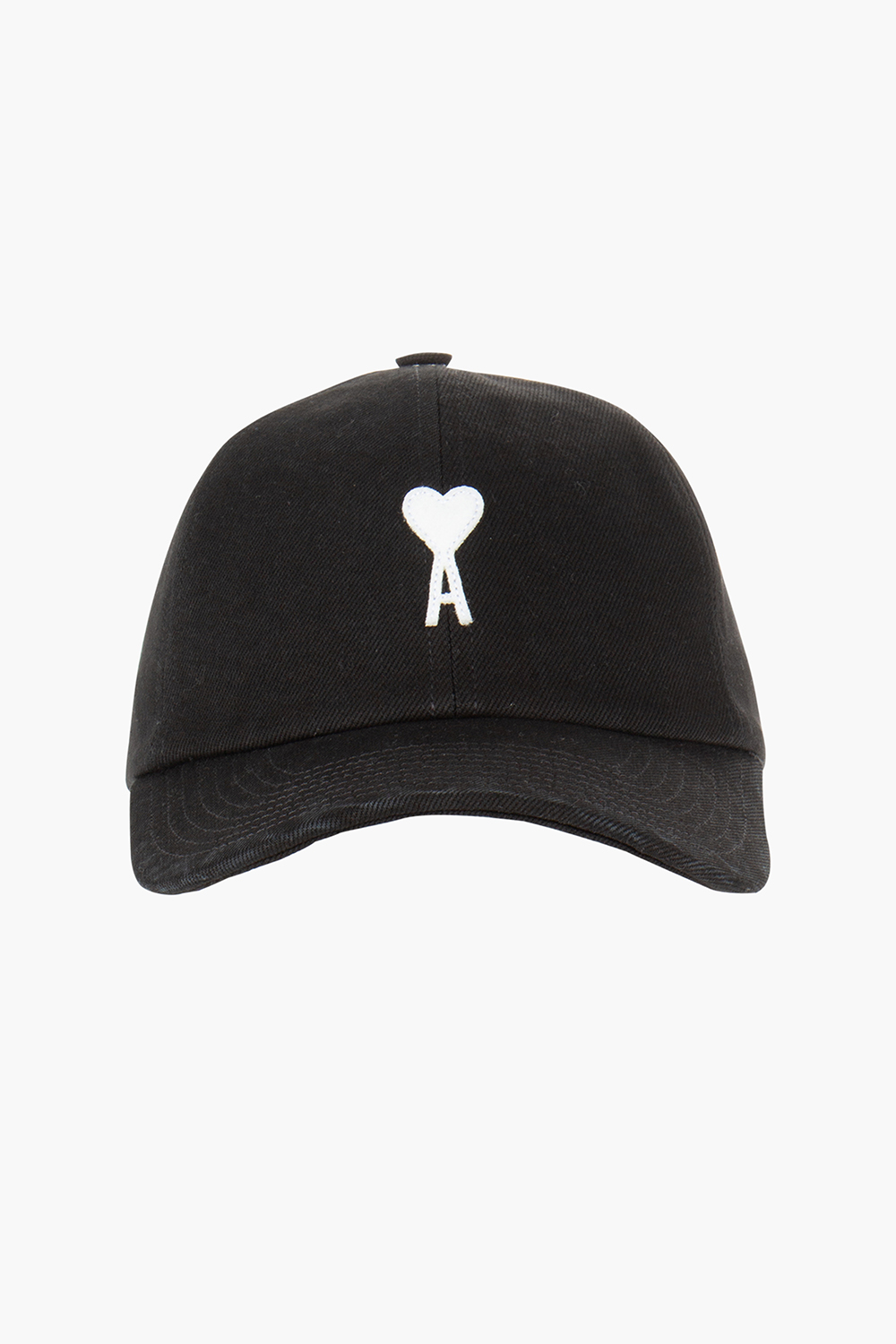 AMI PARIS Cotton Monogram Felt Patch Cap