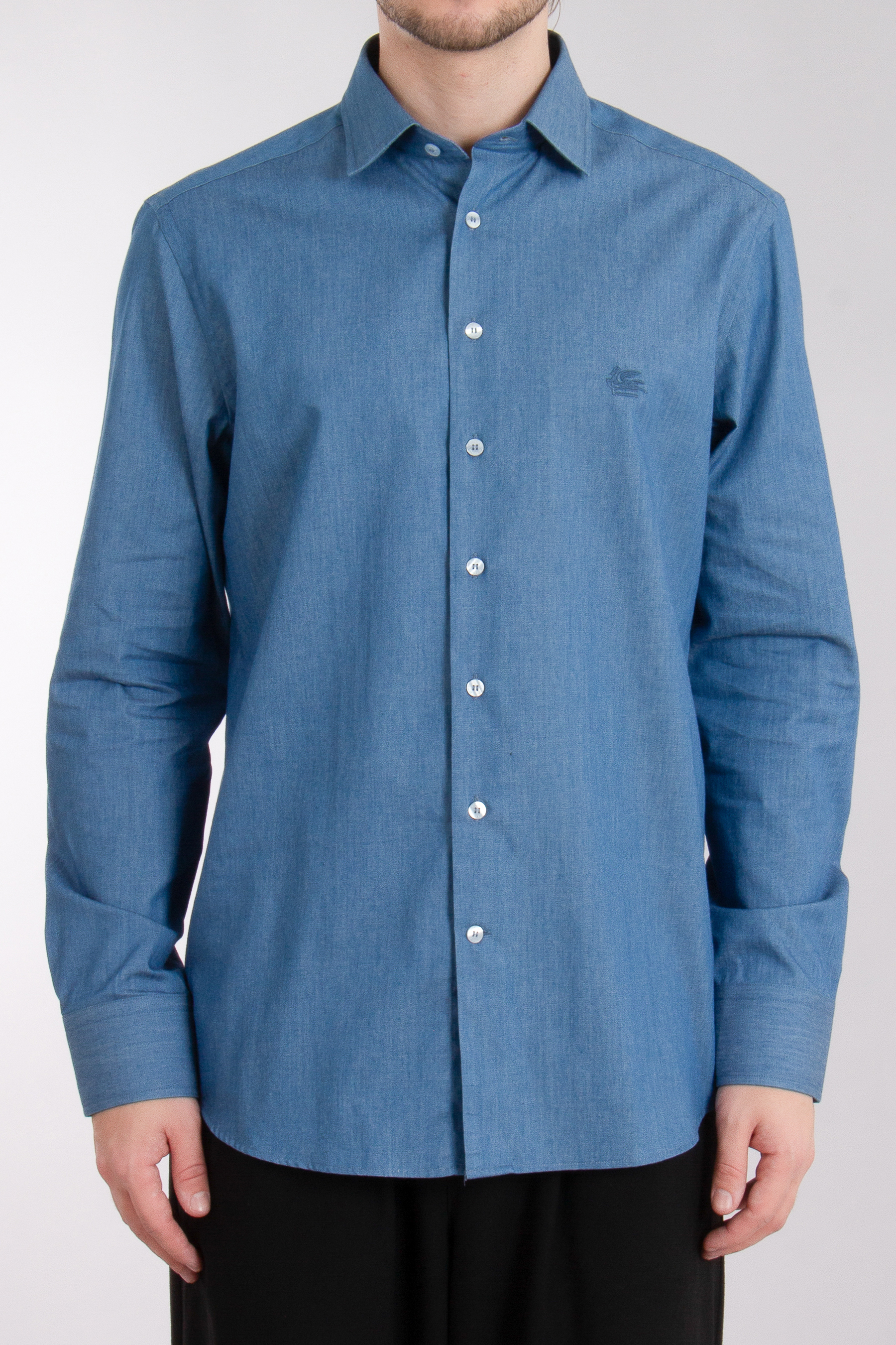 ETRO Roma Fit Embroidered Cotton Shirt