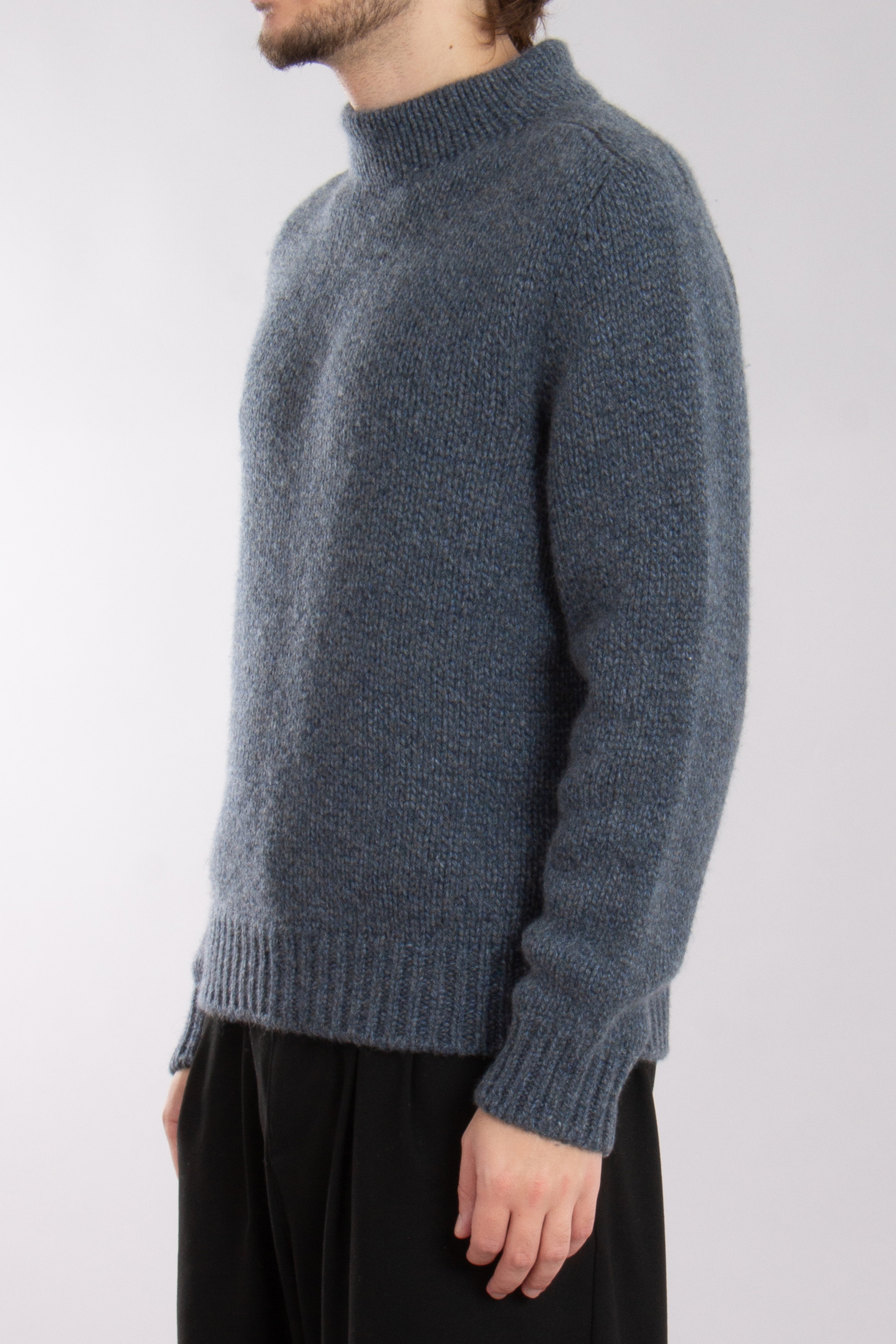 BRIONI Mouliné Cashmere Mock Neck Sweater