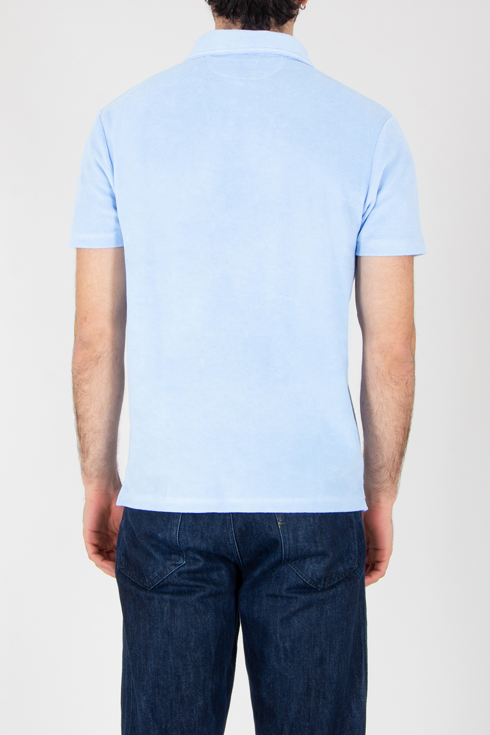 AURÉLIEN Slim Fit Cotton Blend Terry Polo Shirt