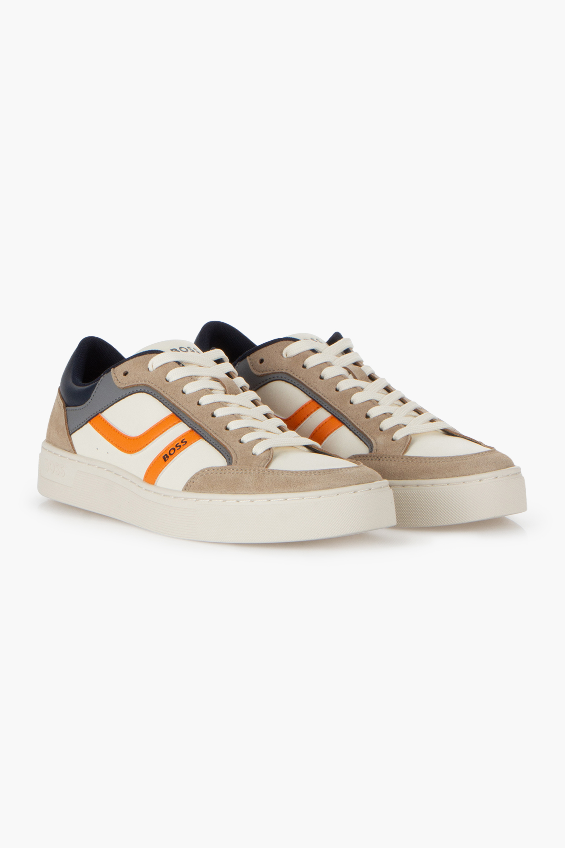 BOSS Colour-Block Faux Leather Sneakers Rhys