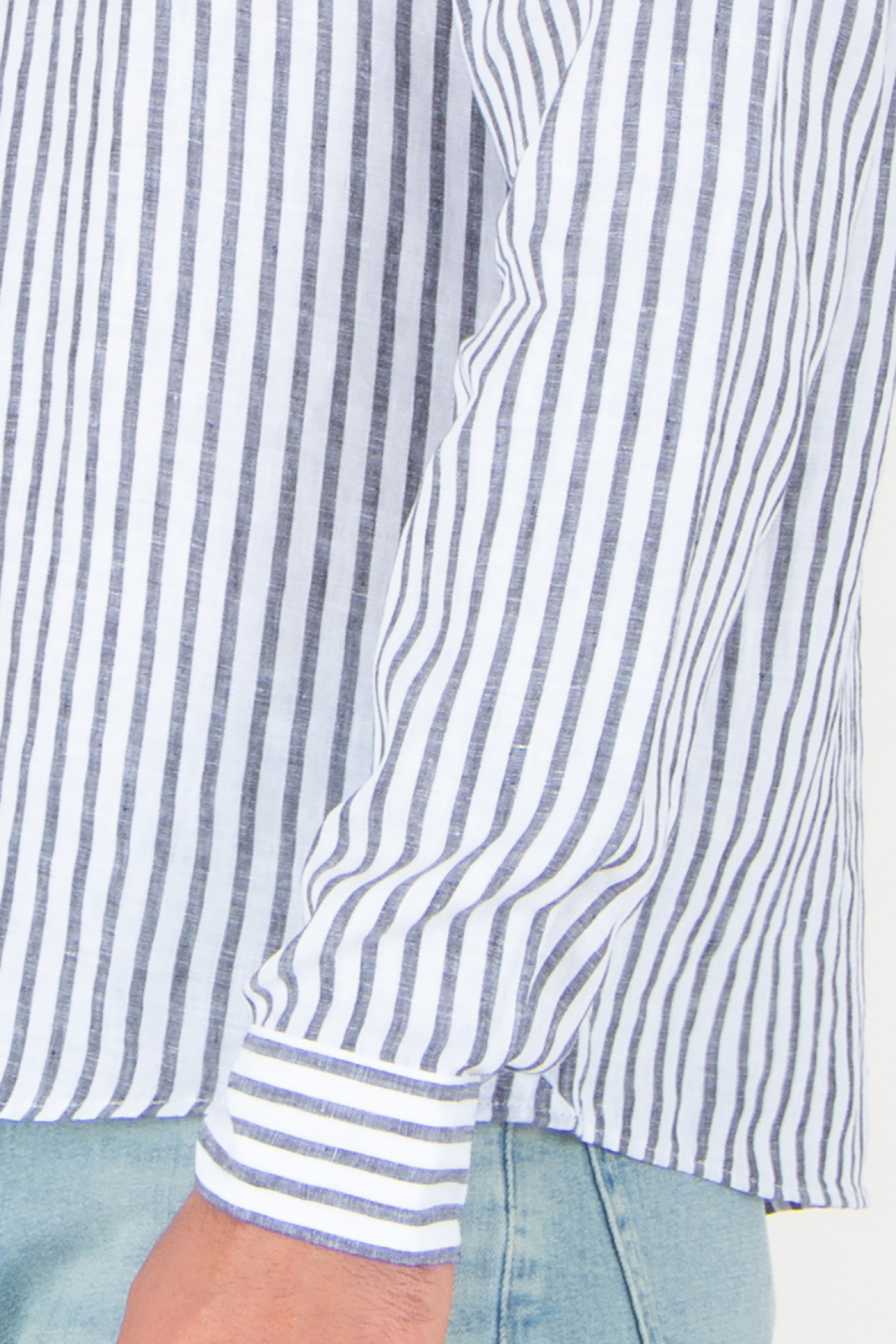 BOSS Regular Fit Striped Linen Shirt