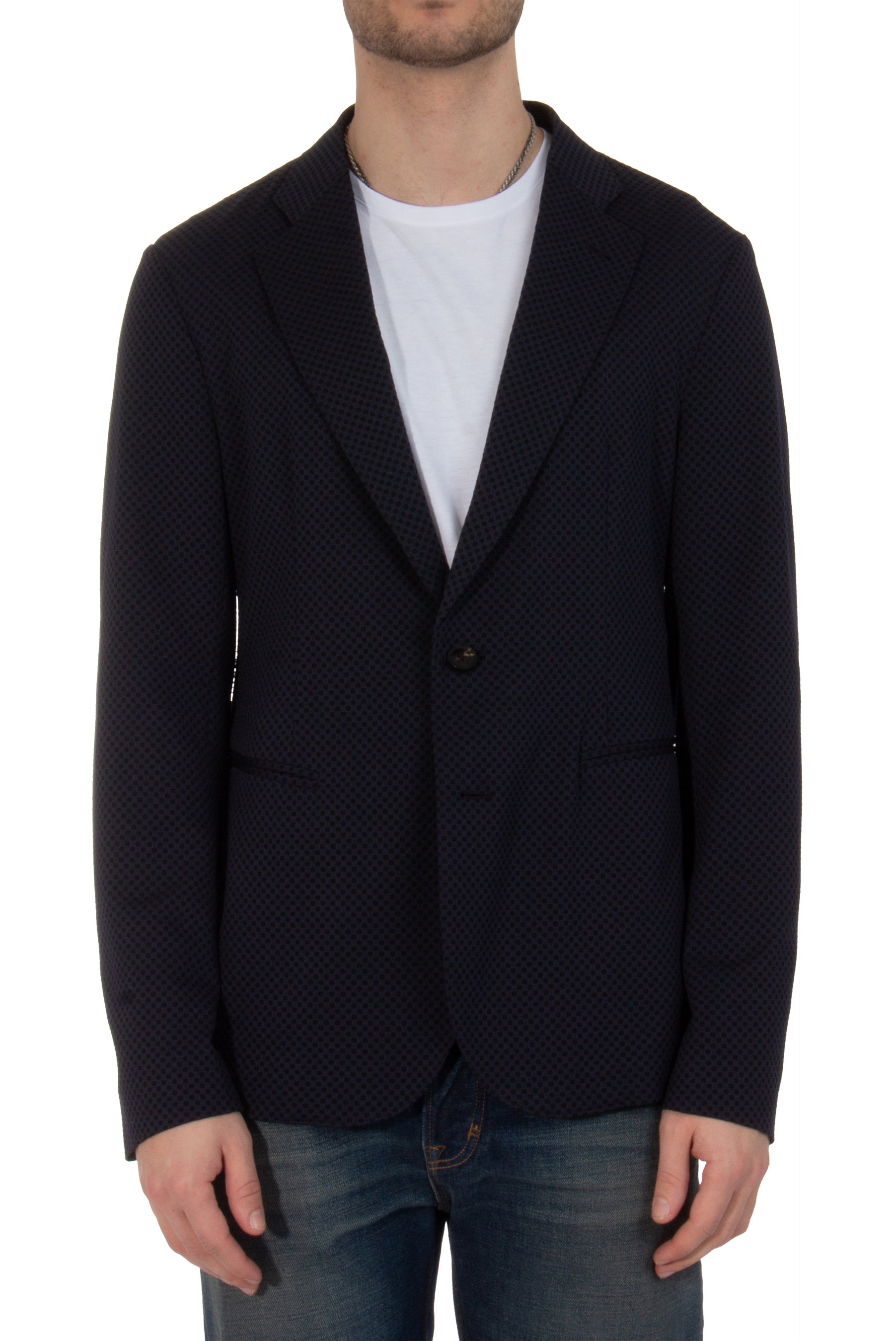 EMPORIO ARMANI Textured Nylon Stretch Jacket EMPORIO ARMANI Textured Nylon Stretch Jacket