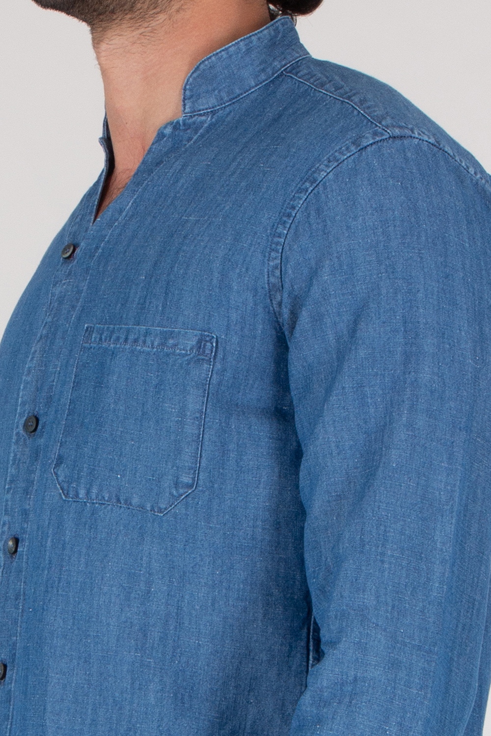 SEASE Linen Cotton Fish Tail Shirt