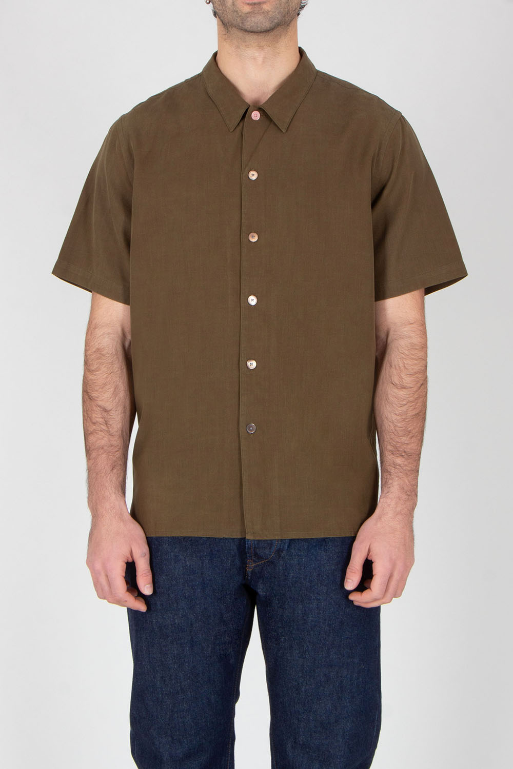 PAUL SMITH Casual Fit Lyocell-Cotton Slub Short-Sleeve Shirt