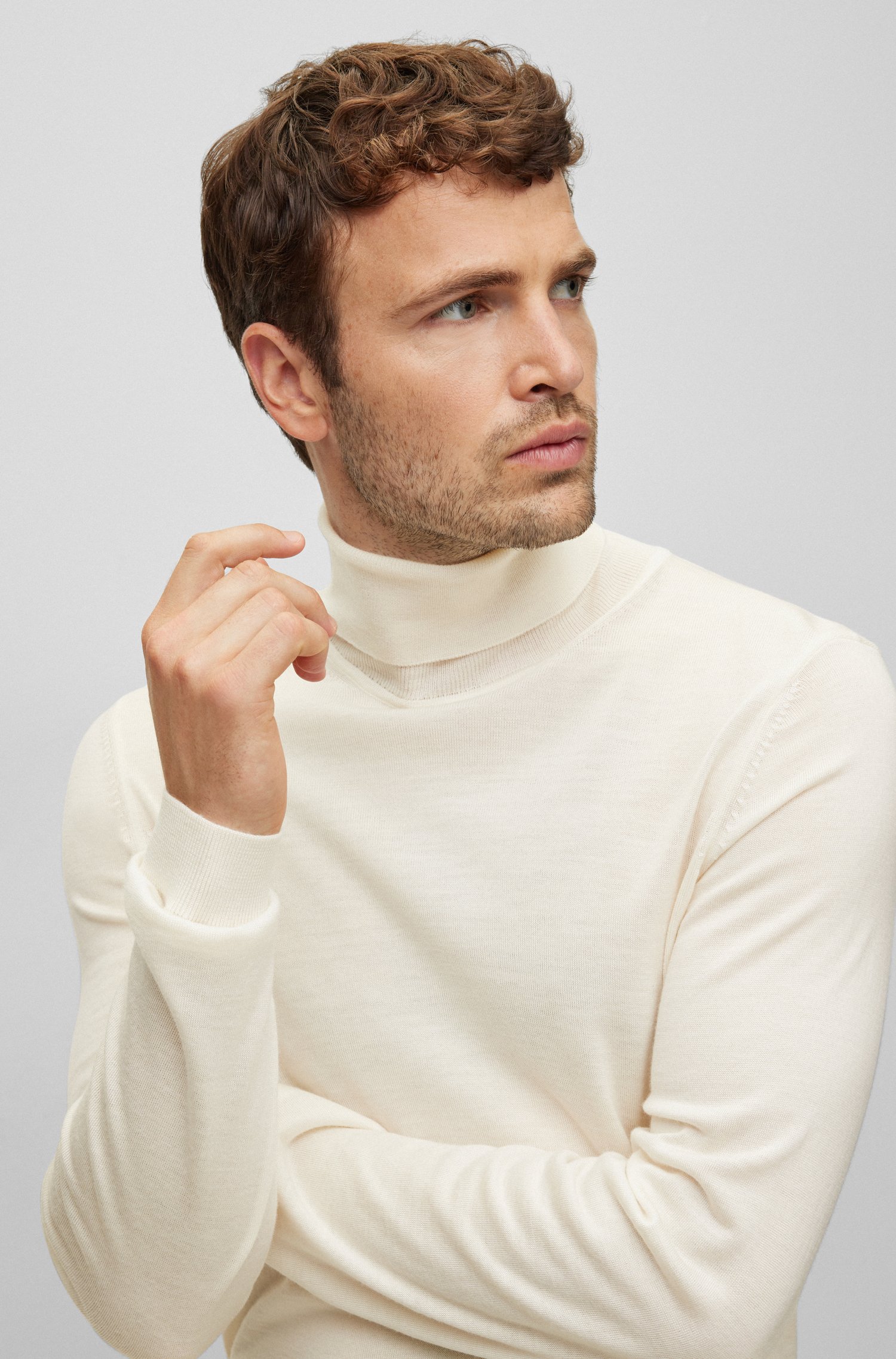 BOSS Virgin Wool Turtleneck Sweater Musso BOSS Virgin Wool Turtleneck Sweater Musso