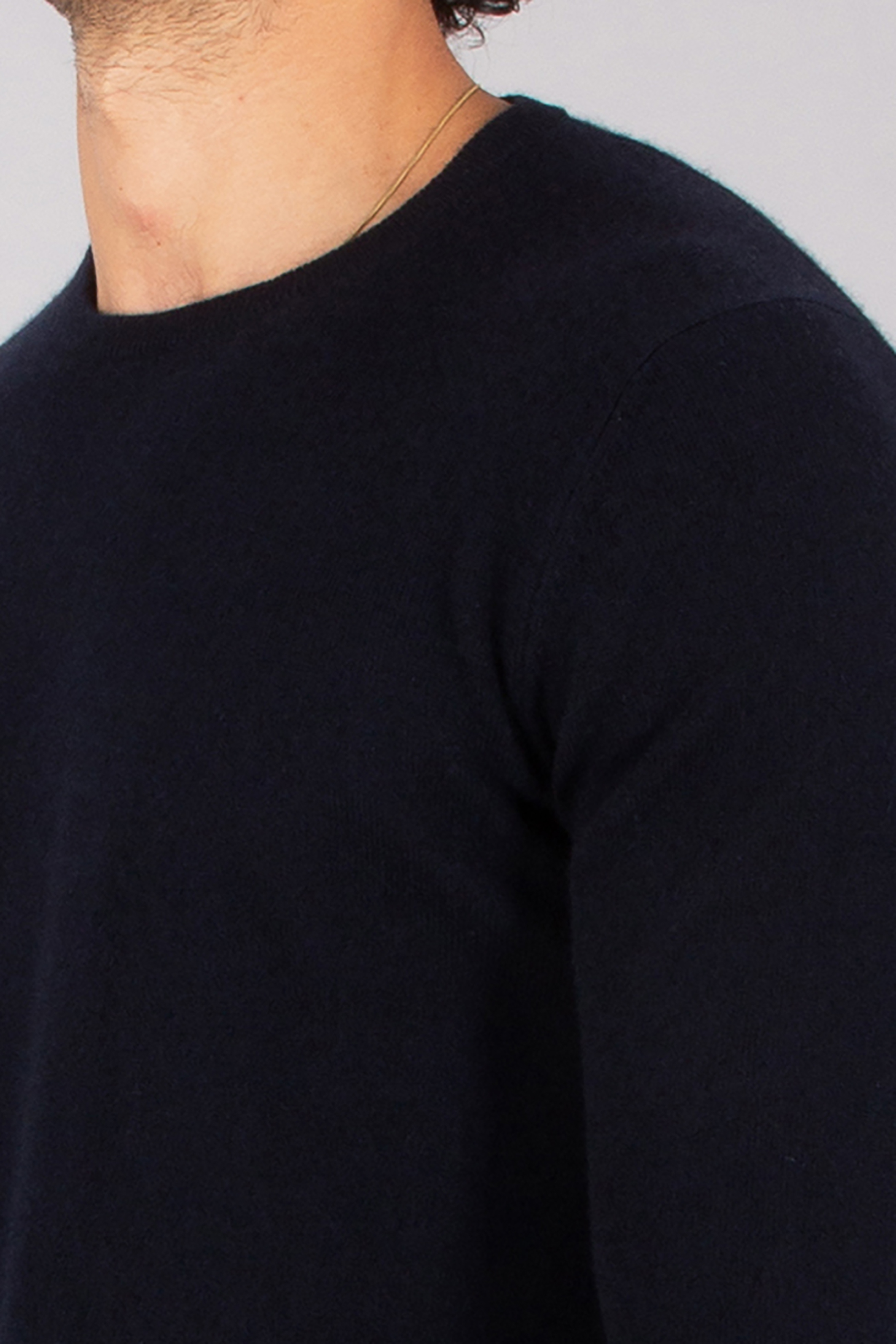 ALLUDE Regular Fit Cashmere Round Neck Sweater Langarm, Ärmel, Erwachsener, Mann, Person