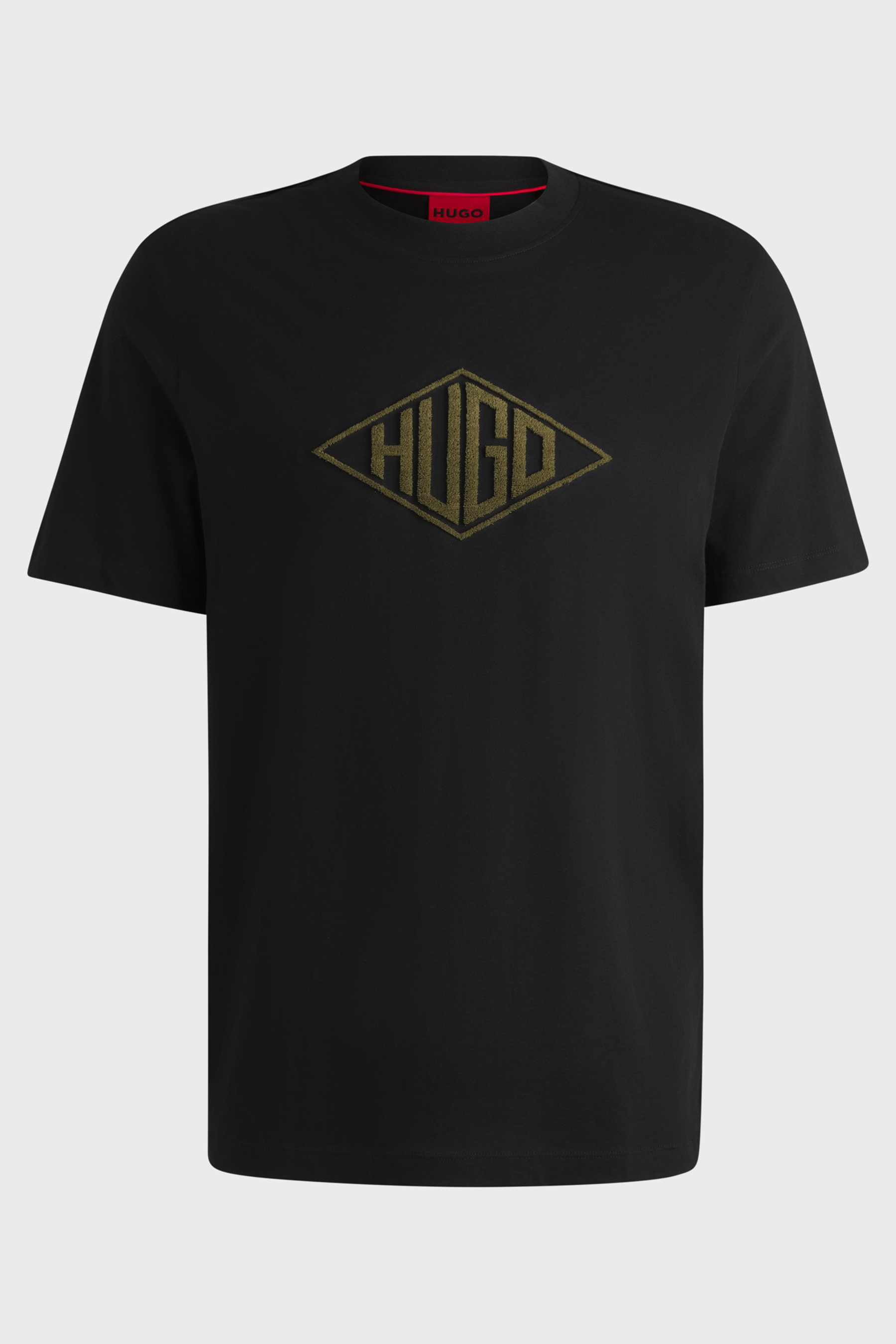 HUGO Regular Fit Embroiered Cotton Jersey T-Shirt Dalendi HUGO Regular Fit Embroiered Cotton Jersey T-Shirt Dalendi