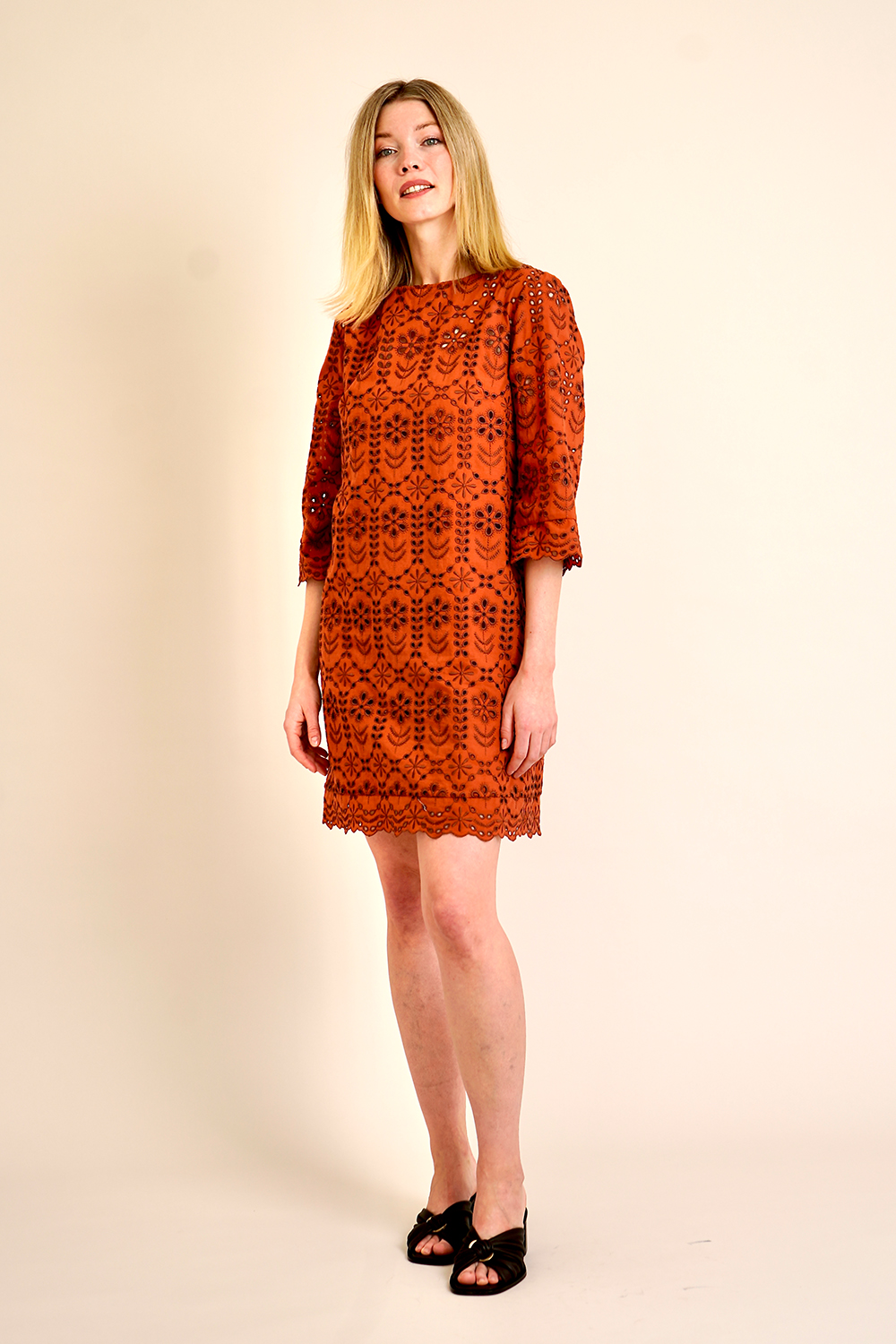PAUL SMITH Light Tunic Dress With All-Over Cutwork