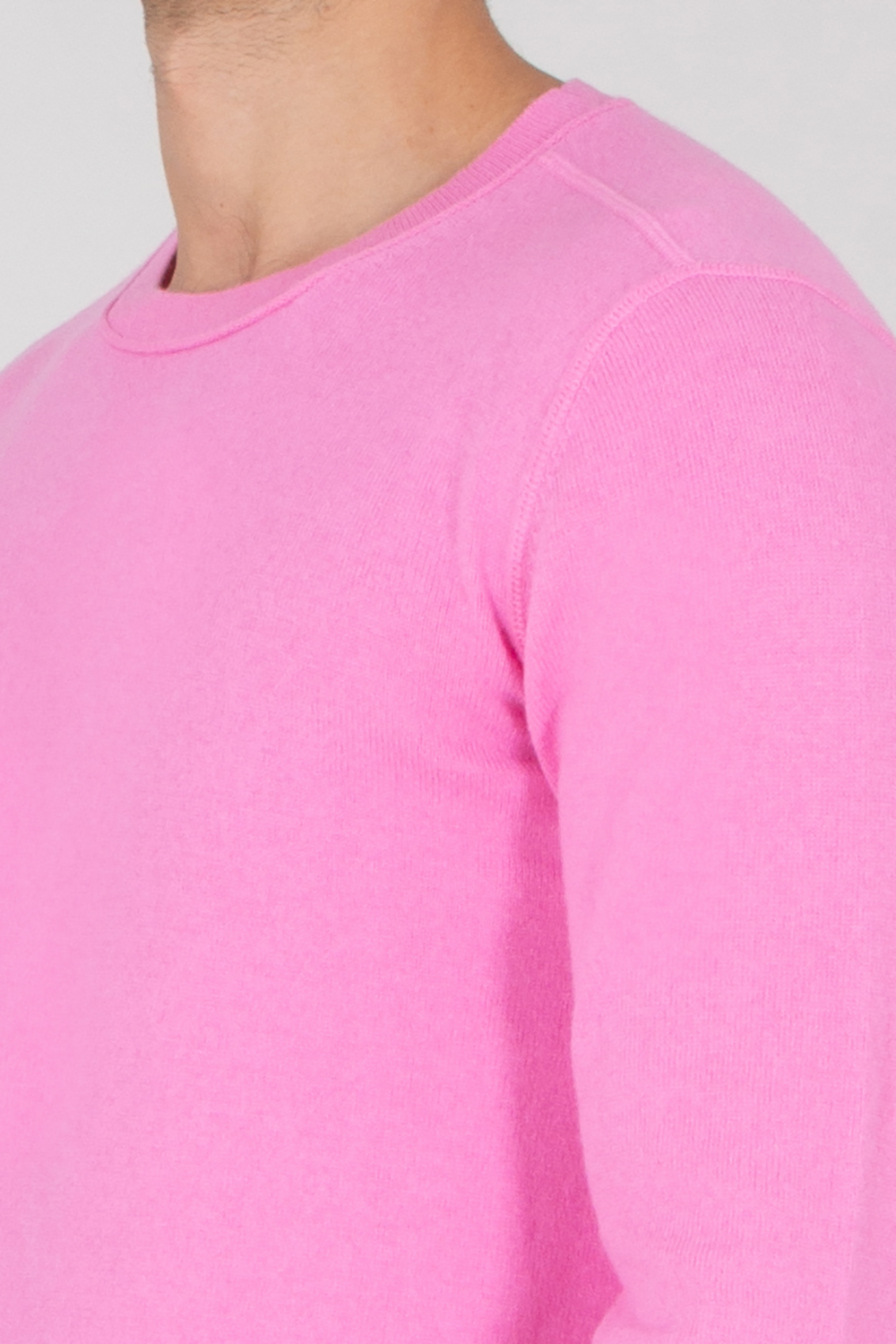 ALLUDE Regular Fit Cotton-Cashmere Blend Crew Neck Sweater