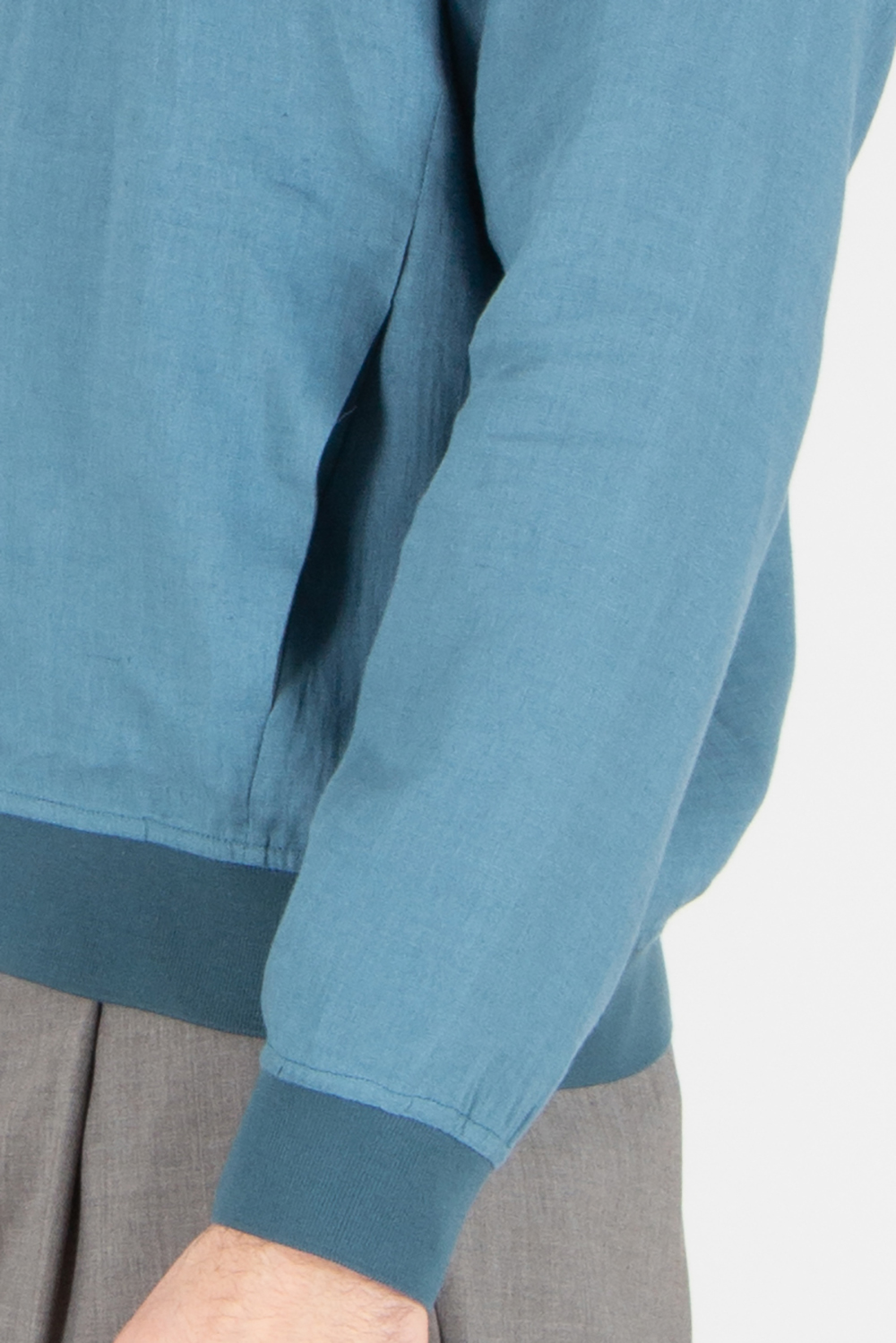 KITON Regular Fit Linen Bomber Jacket