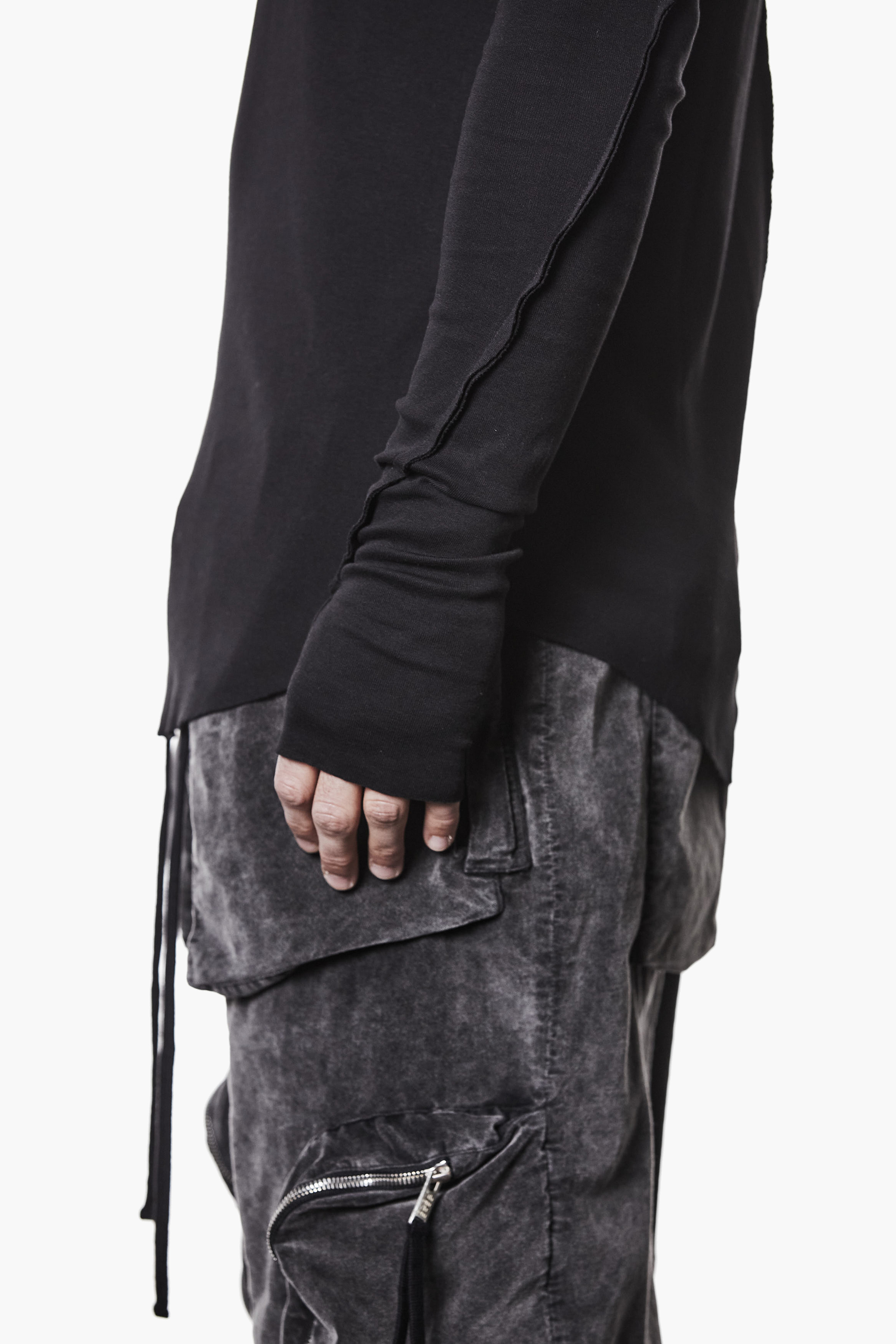 THOM KROM Slim Fit Cotton Jersey Long-Sleeve T-Shirt Bekleidung, Langarm, Ärmel, Hosen, Mantel