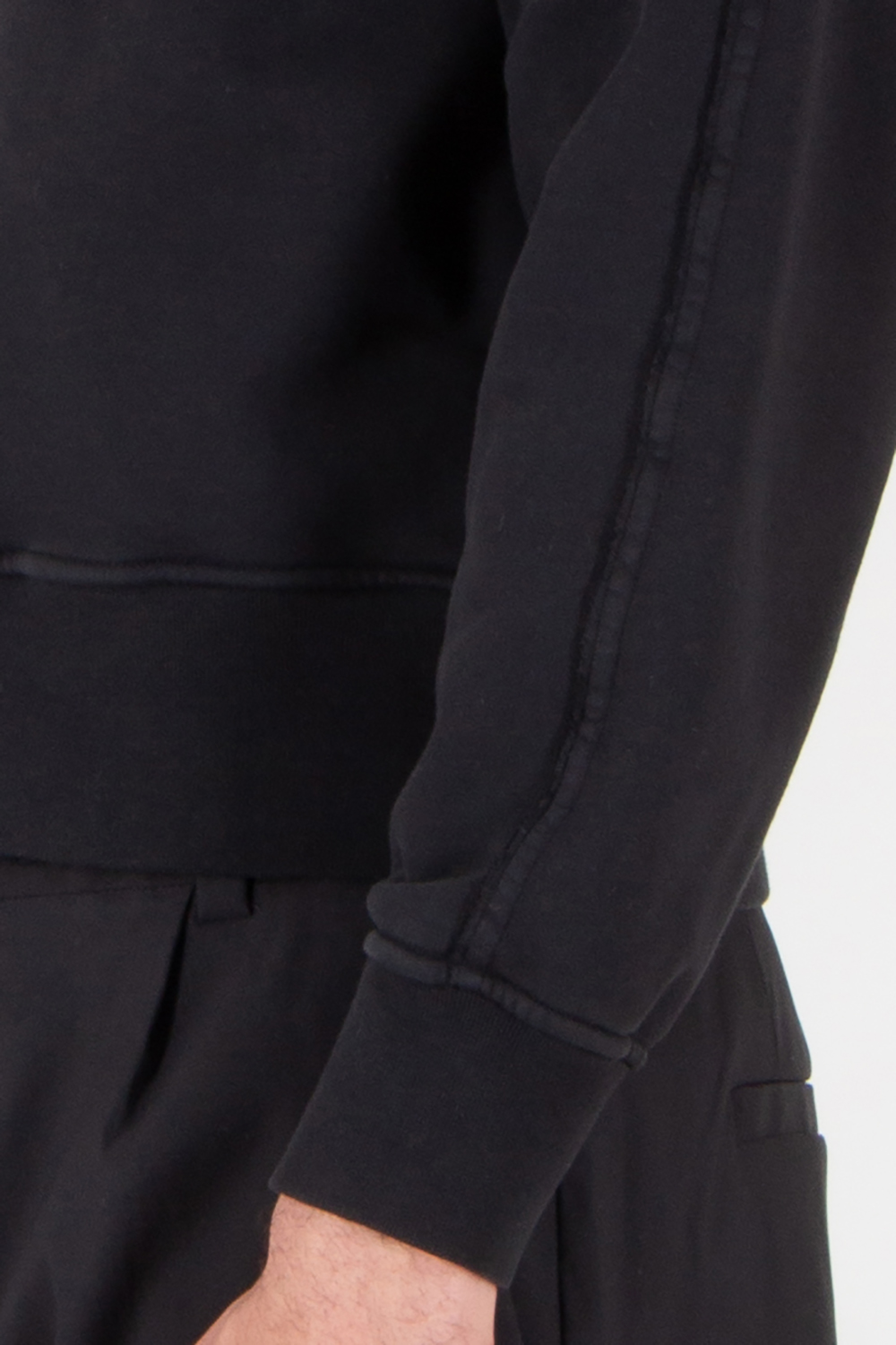 STONE ISLAND Regular Fit Cropped Zip-Up Hoodie