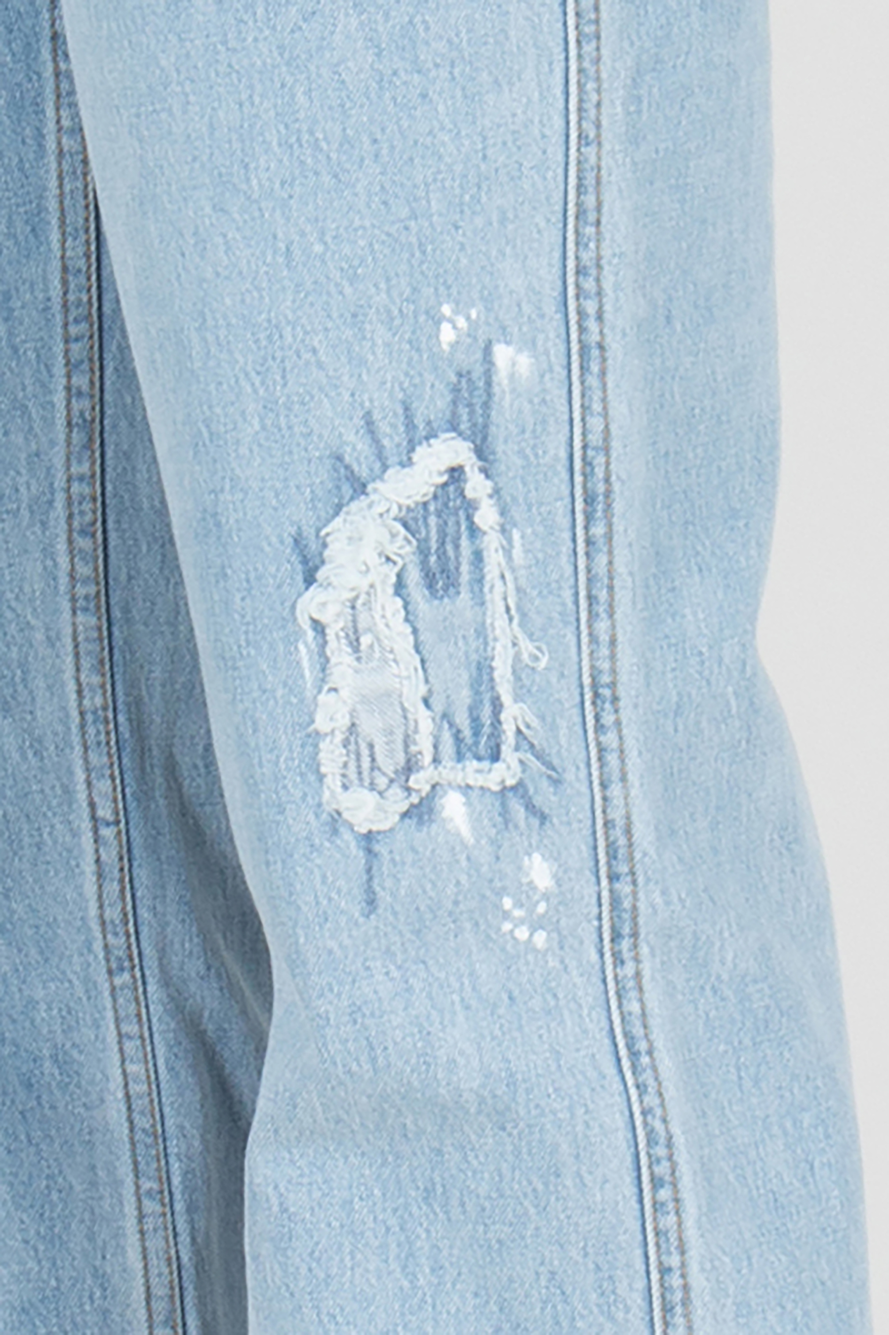 Bekleidung, Hosen, Jeanshose, Fleck