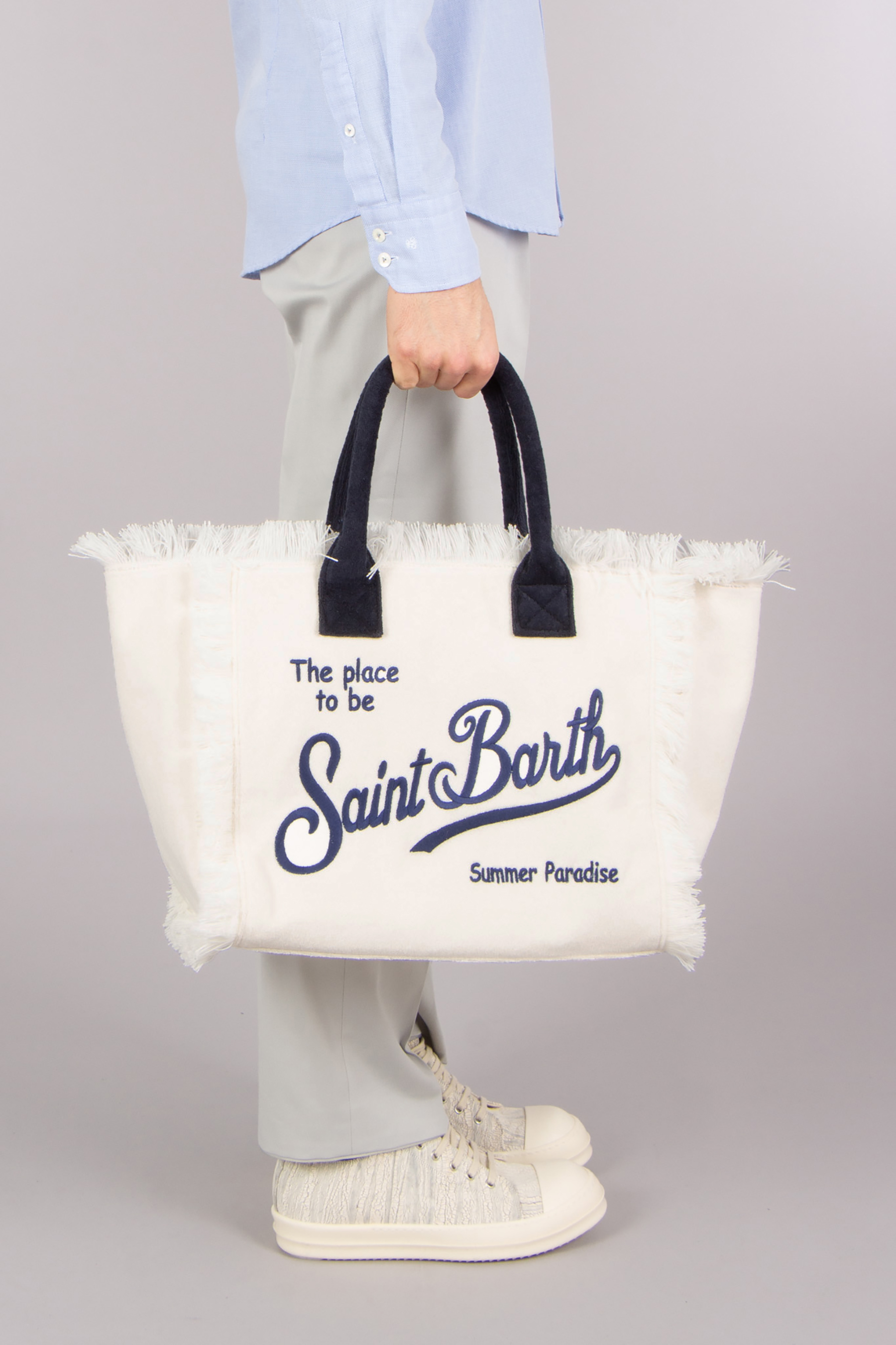 MC 2 SAINT BARTH Embroiered Cotton Blend Terry Vanity Sponge Bag Tasche, Tragetasche, Zubehör, Handtasche, Schuh