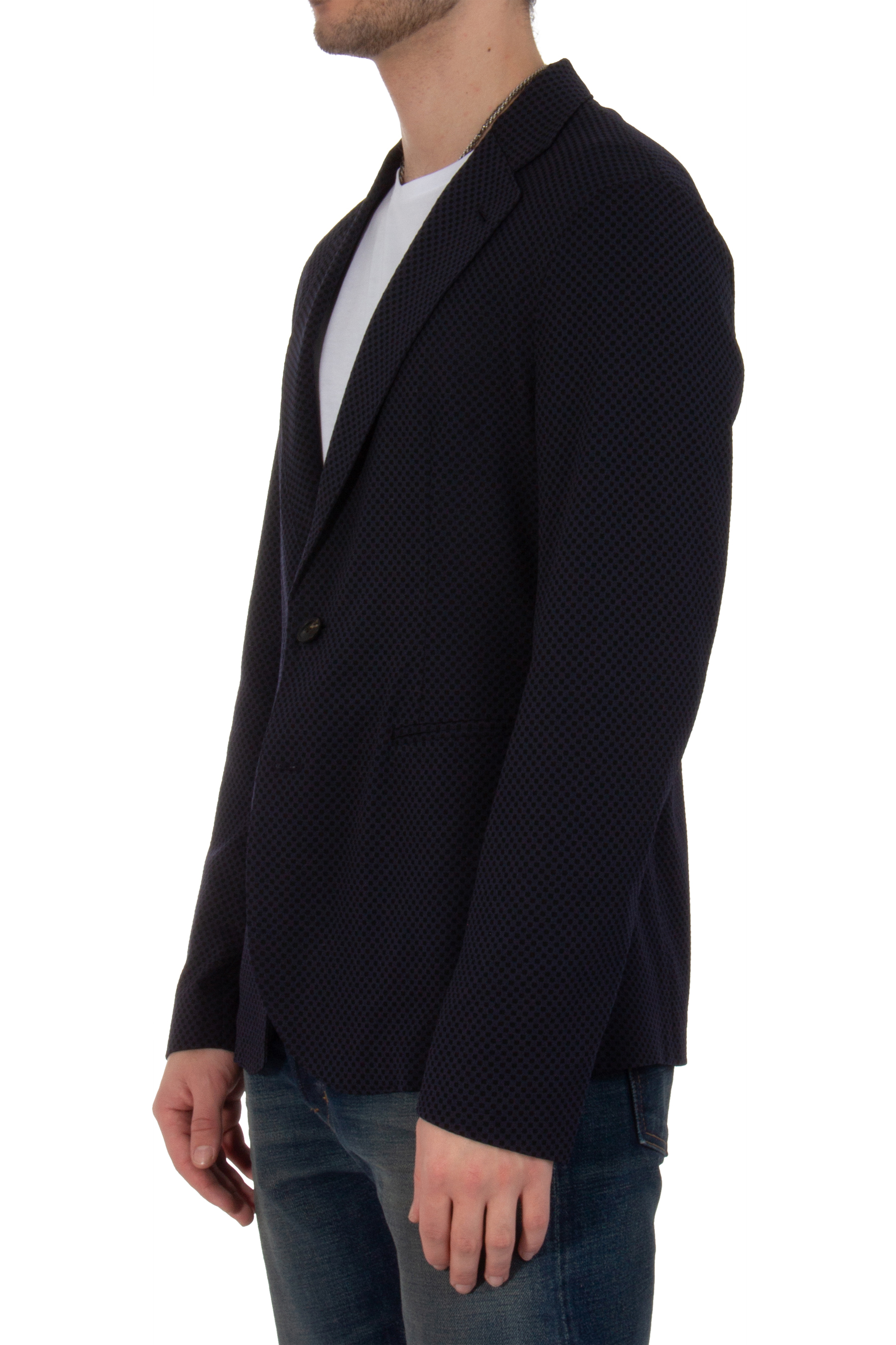 EMPORIO ARMANI Textured Nylon Stretch Jacket EMPORIO ARMANI Textured Nylon Stretch Jacket