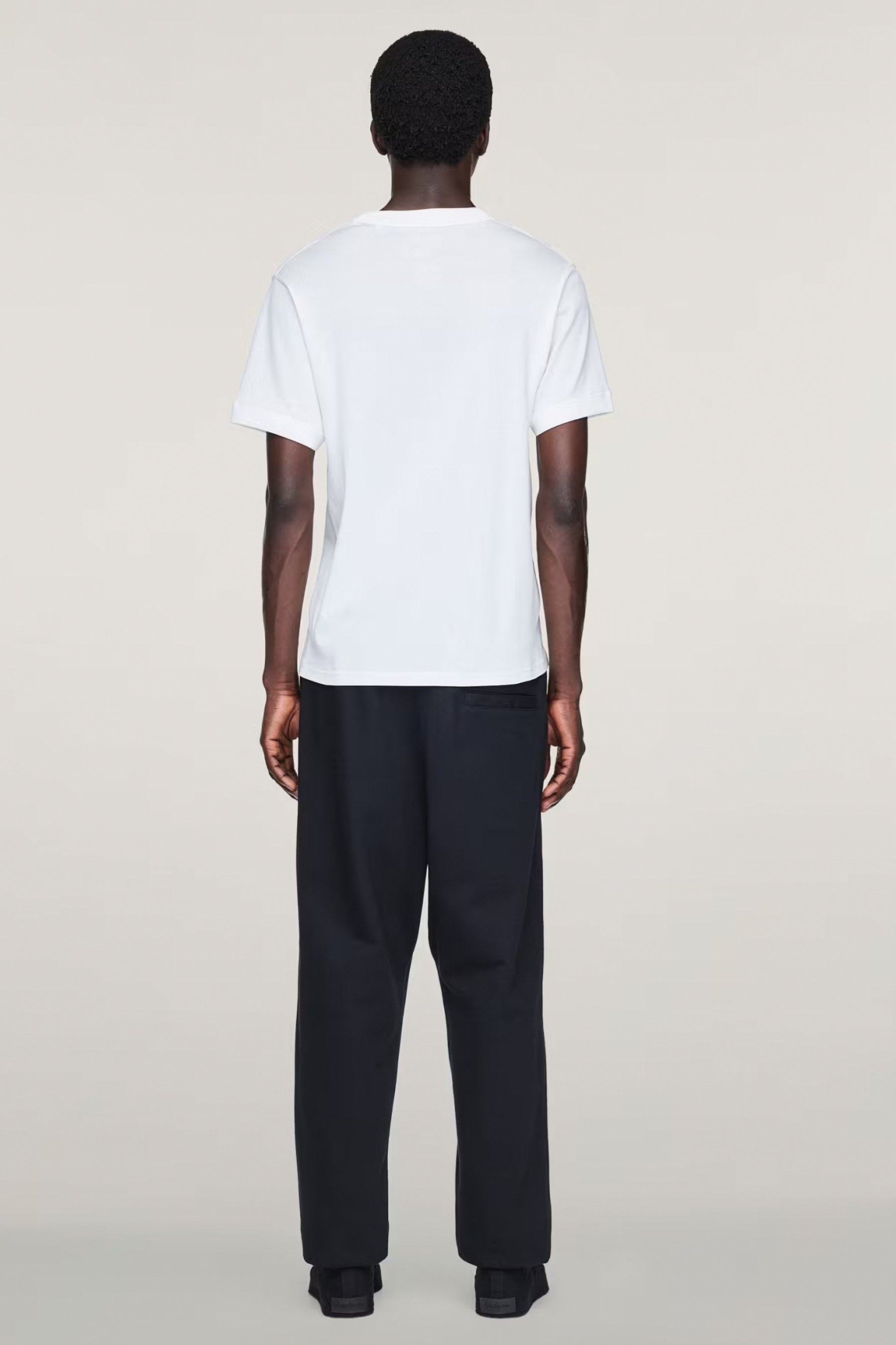Y-3 Slim Fit Cotton Jersey T-Shirt Person, Stehend, T-shirt, Erwachsener, Mann