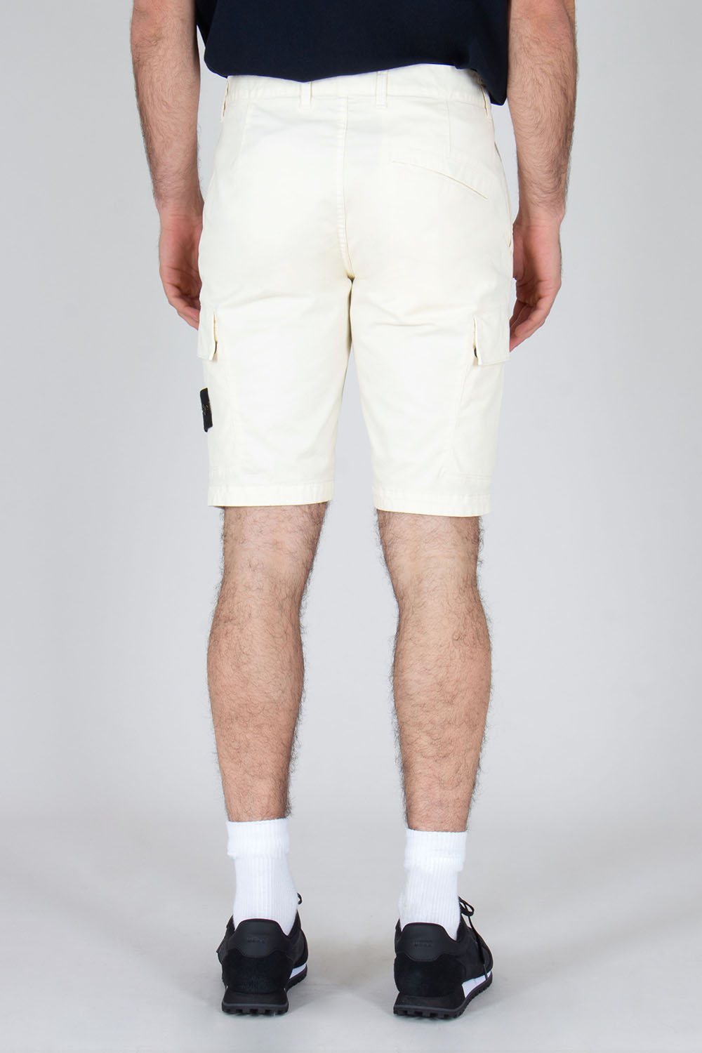 STONE ISLAND Slim Fit OLD Effect Organic Cotton Stretch Broken Twill Cargo Shorts
