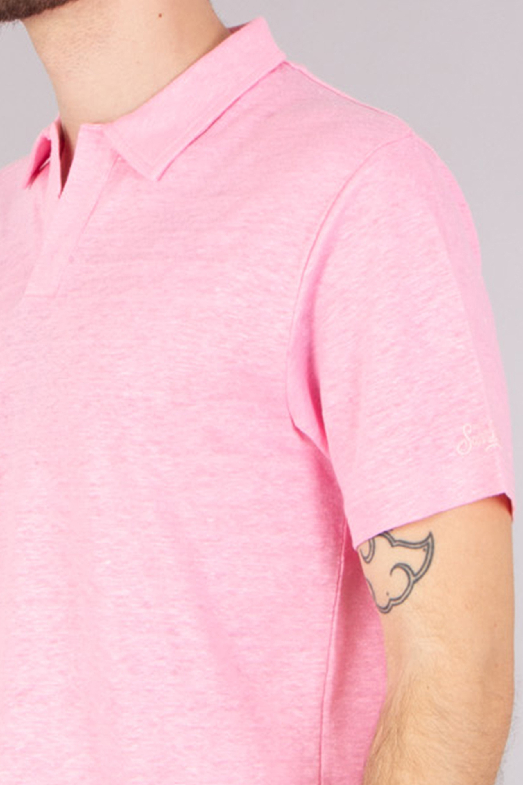 MC 2 SAINT BARTH Regular Fit Linen Jersey Polo Shirt Fraser MC 2 SAINT BARTH Regular Fit Linen Jersey Polo Shirt Fraser