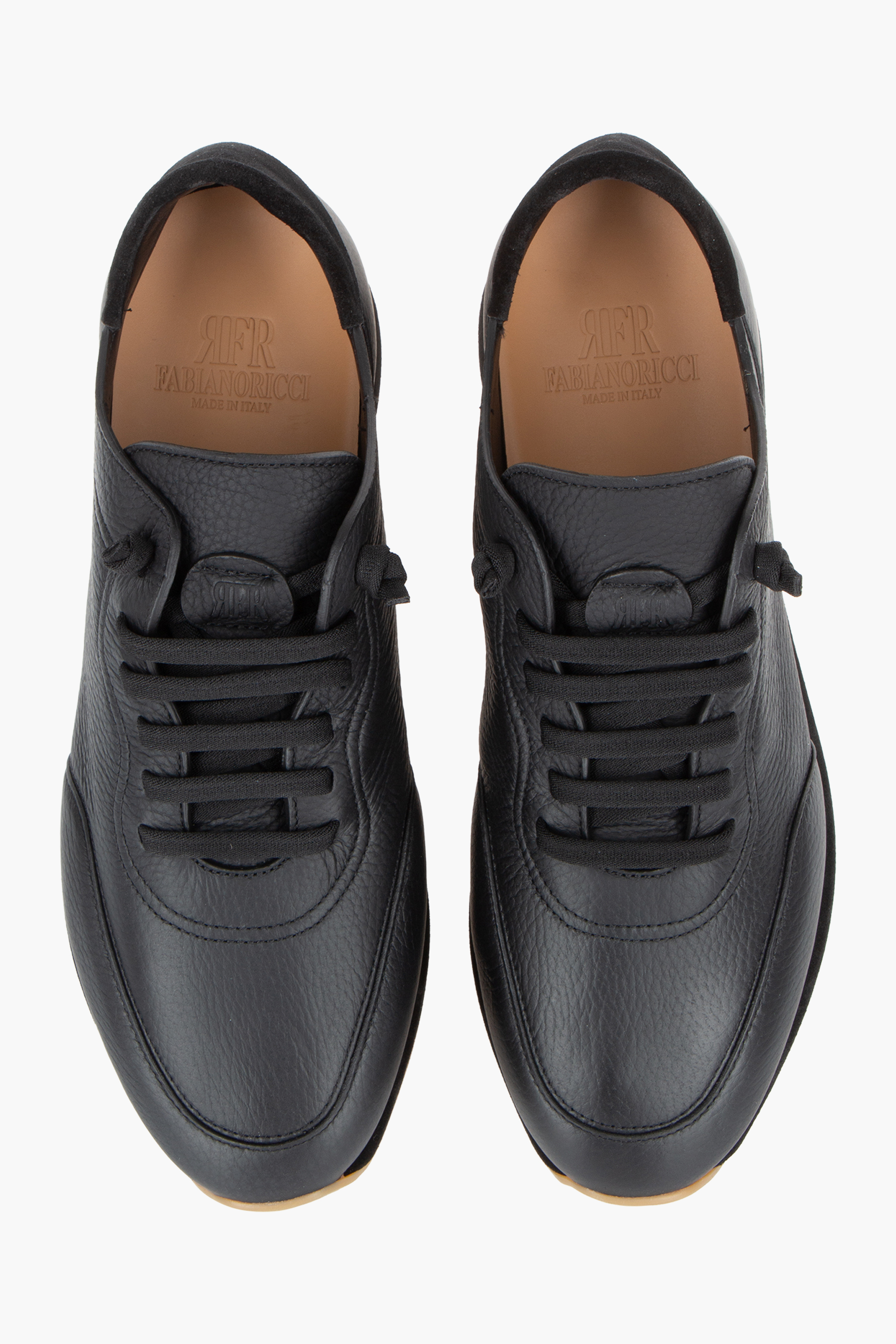 FABIANO RICCI  Grained Leather Sneakers