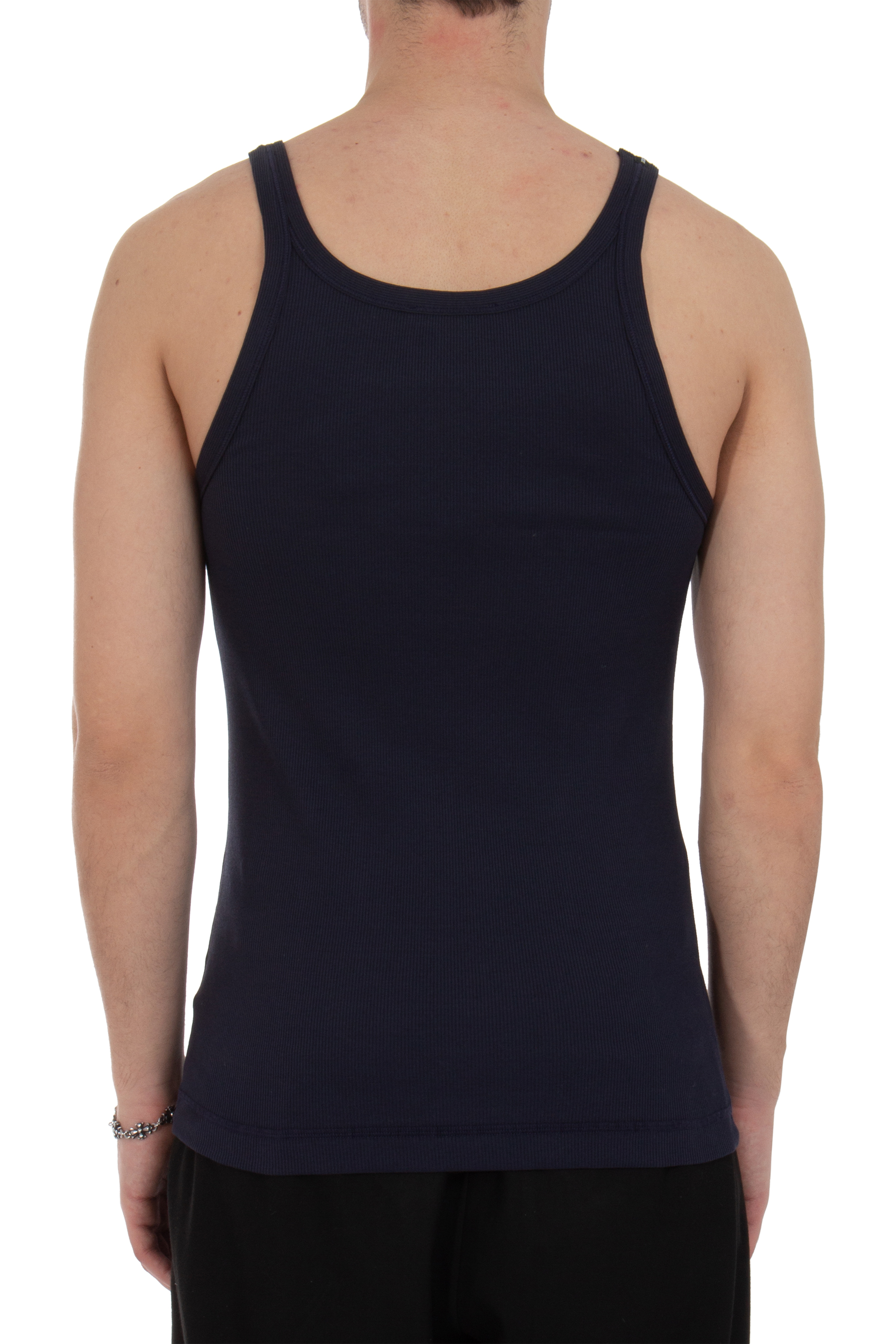 DOLCE & GABBANA Ribbed Cotton Tank Top DOLCE & GABBANA Ribbed Cotton Tank Top