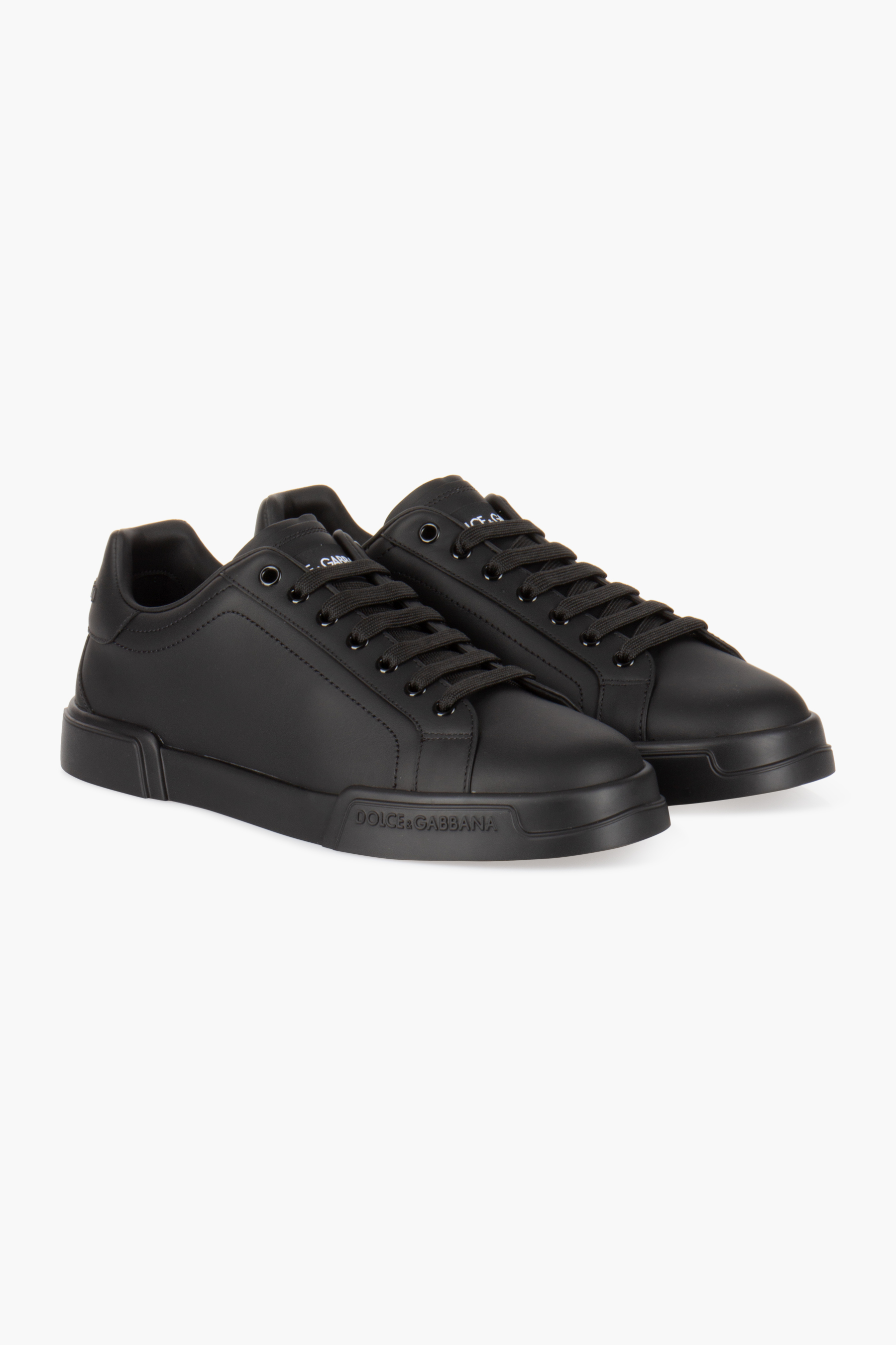 DOLCE & GABBANA Leather Sneakers Portofino Light Bekleidung, Schuhwerk, Schuh, Sneaker