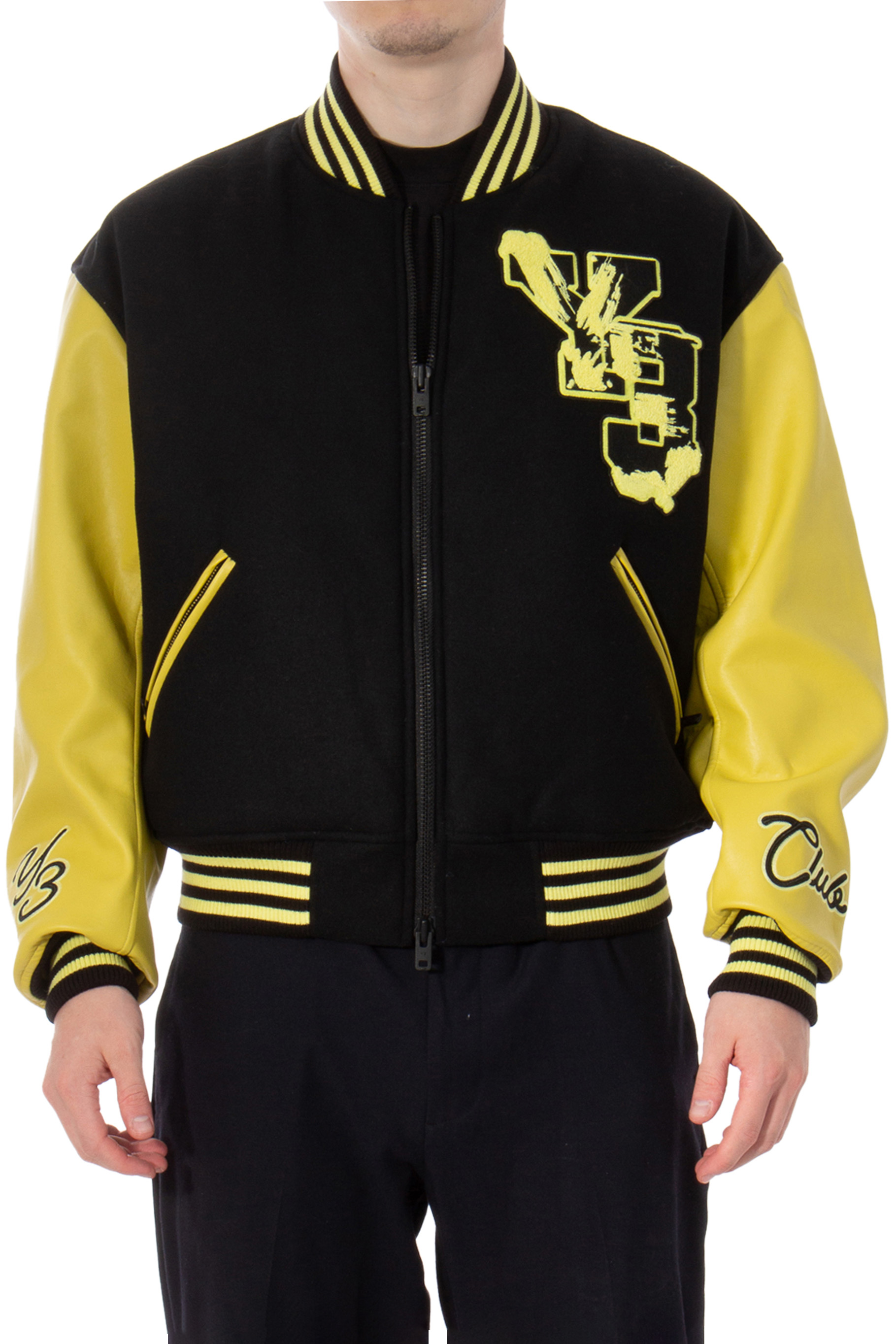 Y-3 Recycled Polyester Blend Letterman Jacket Y-3 Recycled Polyester Blend Letterman Jacket