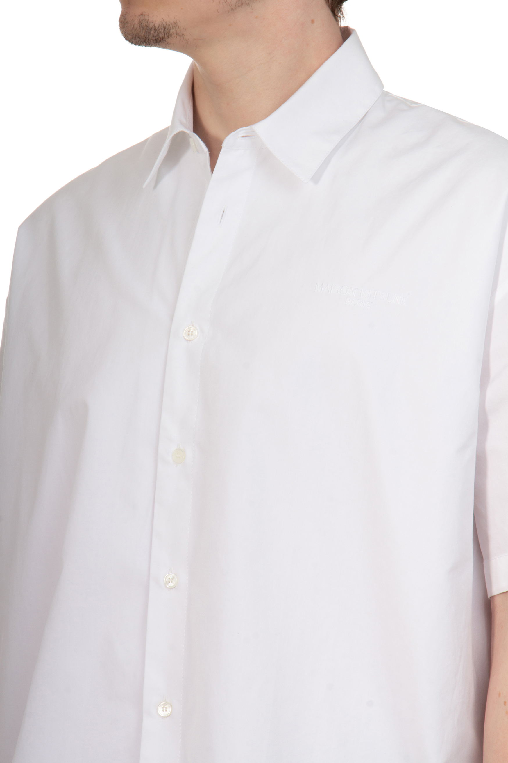 MAISON KITSUNÉ Layered Cotton Short-Sleeve Shirt MAISON KITSUNÉ Layered Cotton Short-Sleeve Shirt