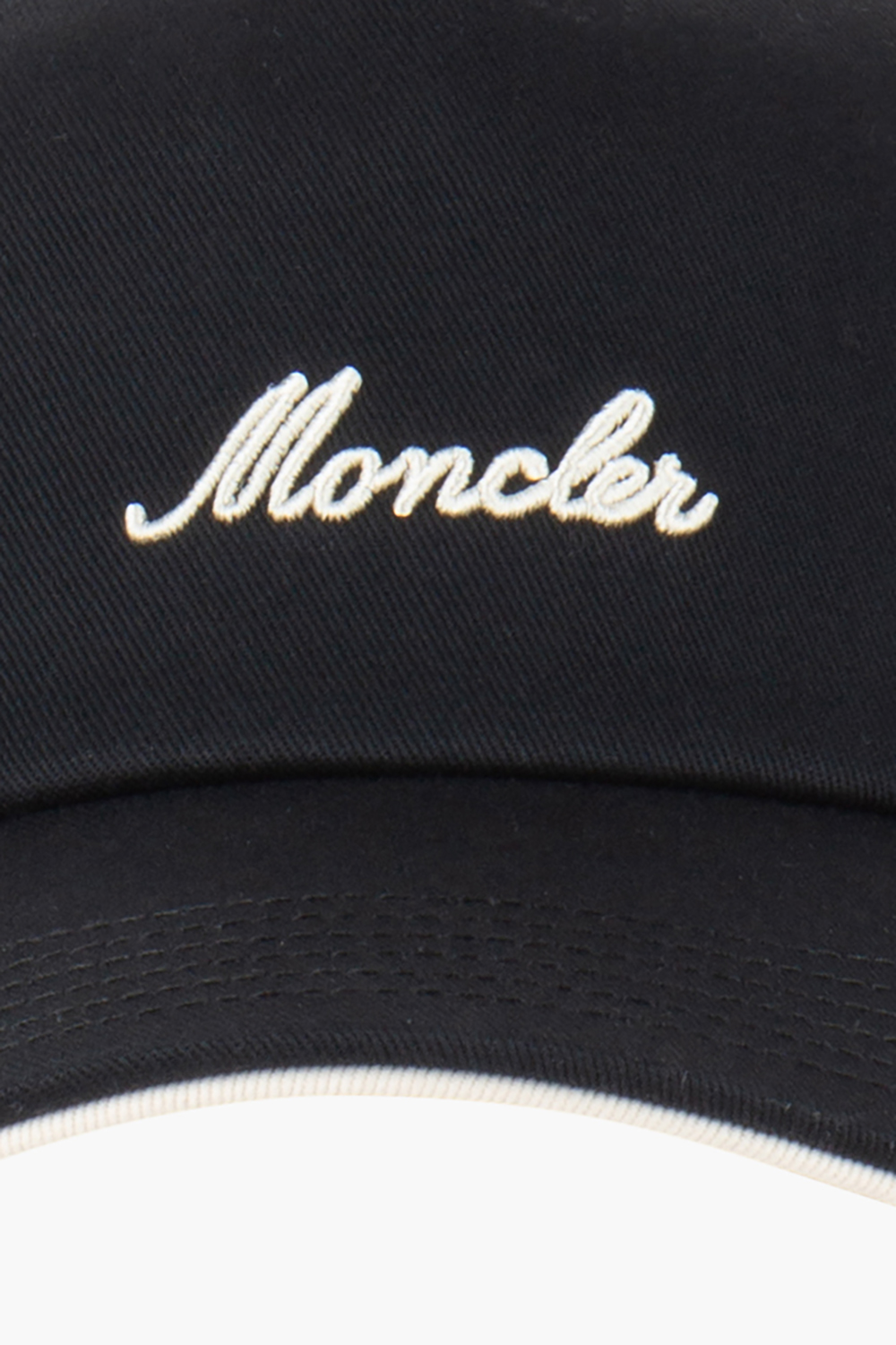 MONCLER Embroiered Cotton Gabardine Baseball Cap