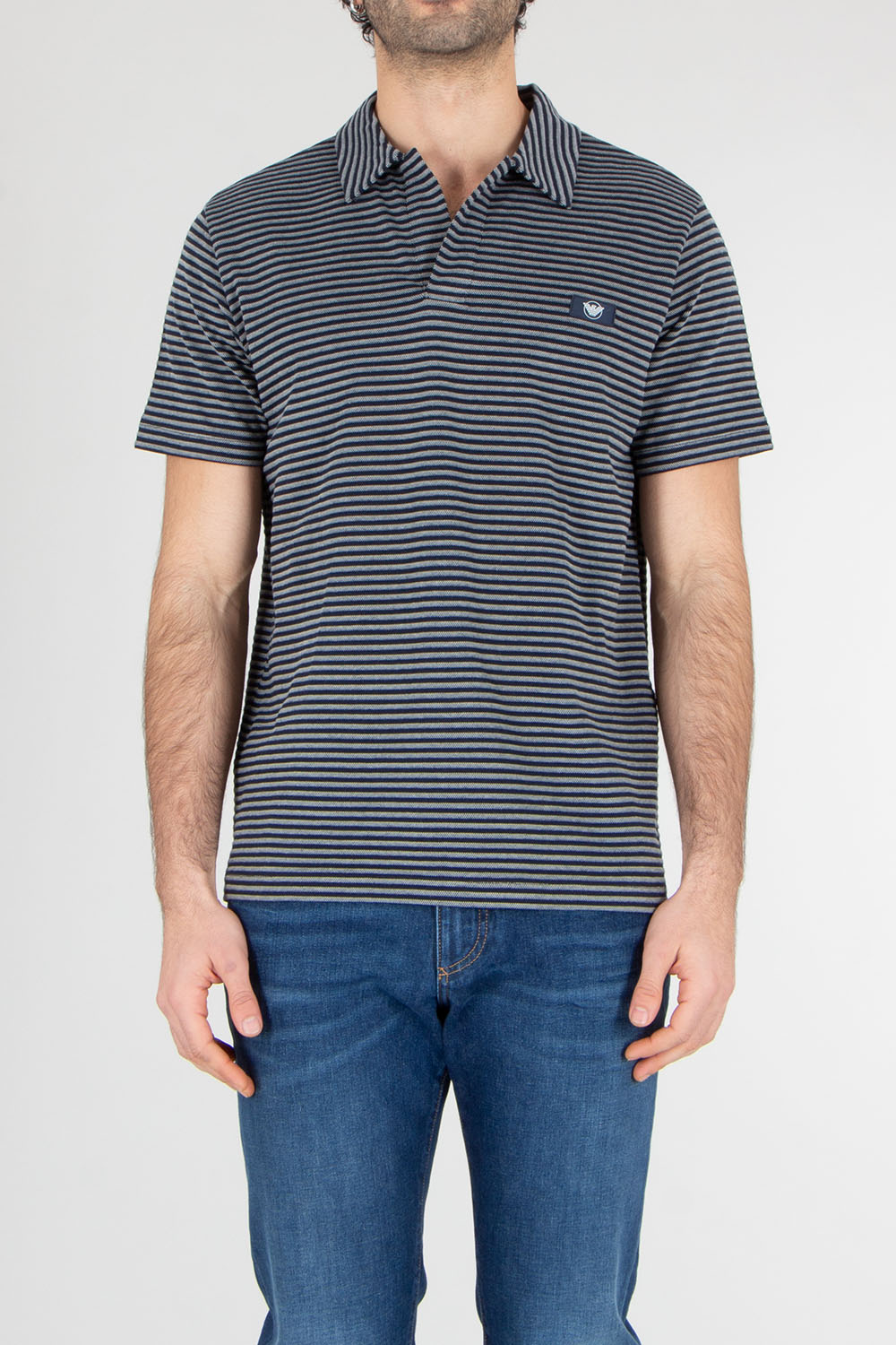 EMPORIO ARMANI Regular Fit Striped Cotton Polo Shirt